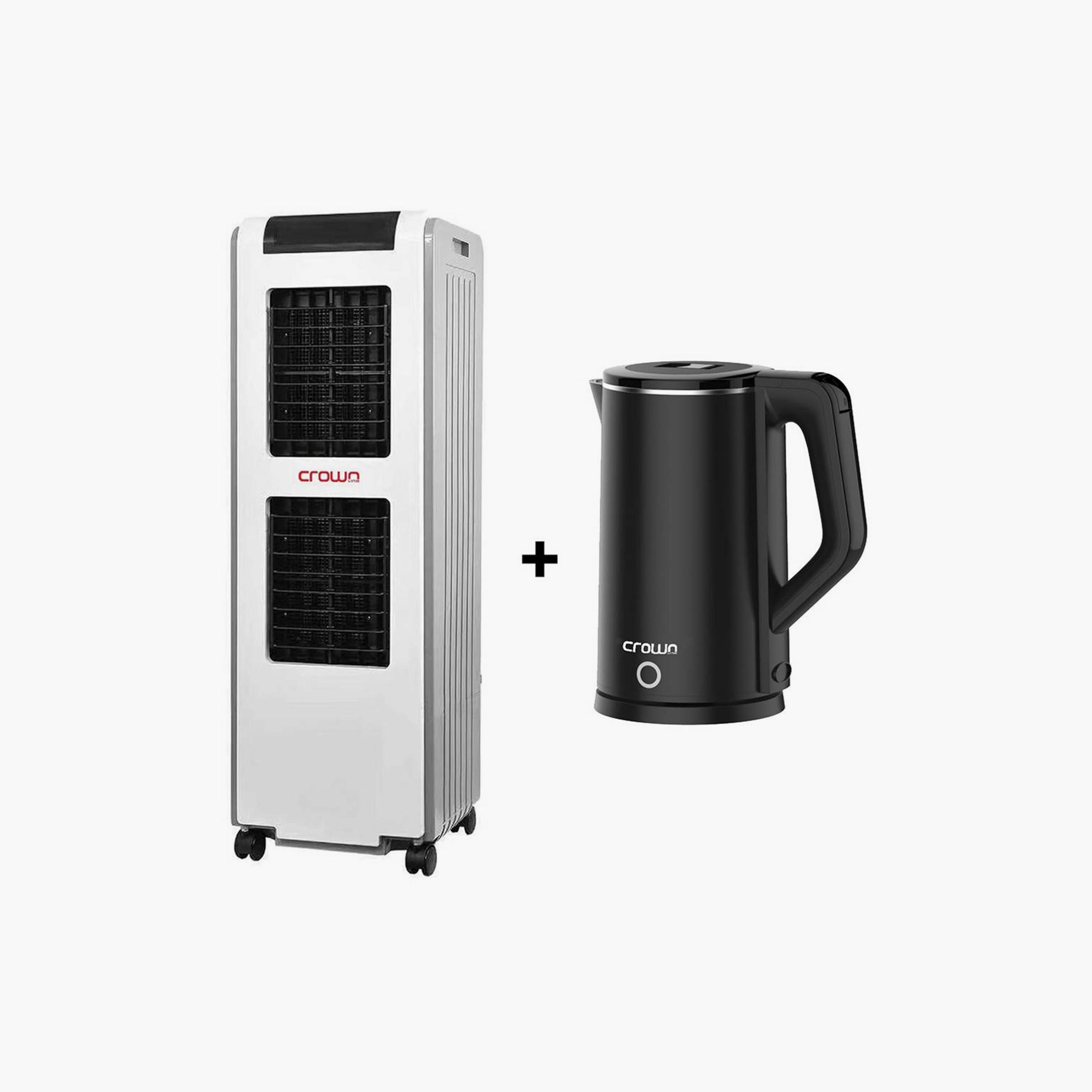 Crownline AC-225 ( Air Cooler) + KT-394 ( Electric Kettle)-household-appliances-kitchenappliances-electrickettles-image-1