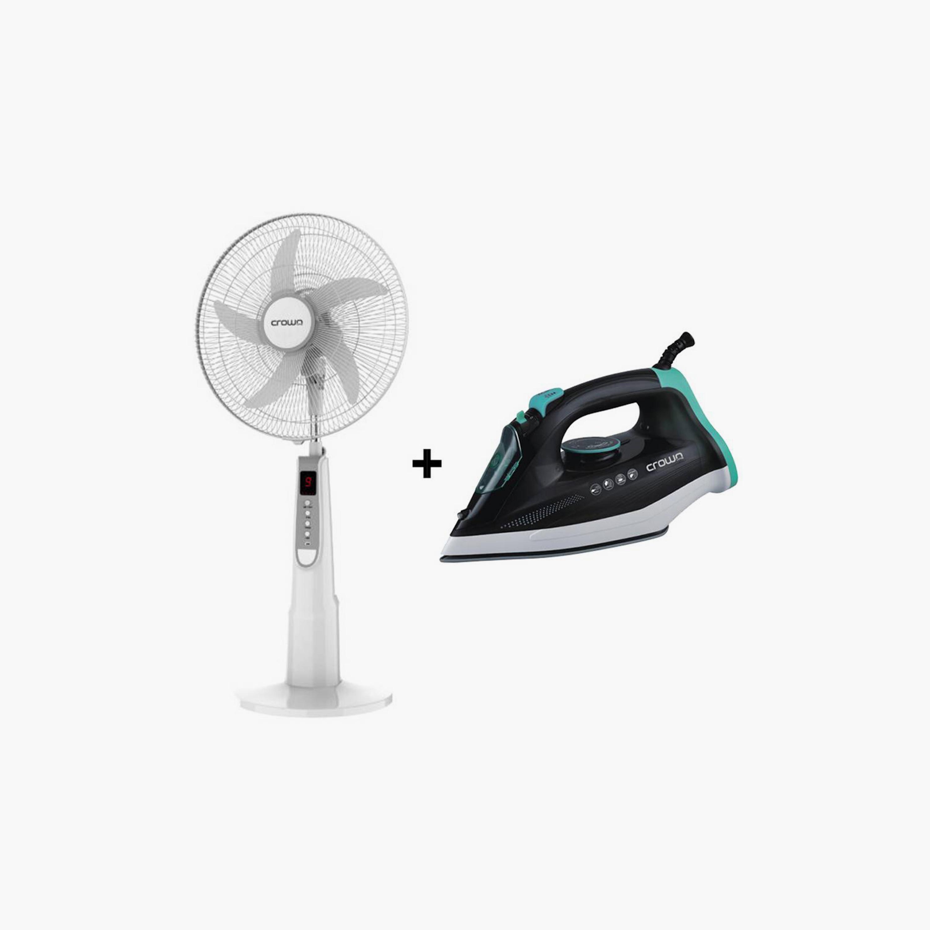 مروحة قابلة لإعادة الشحن من كرولاين RF-241 + مكواة بخار SI-226-household-appliances-homeappliances-ironandsteamers-image-1