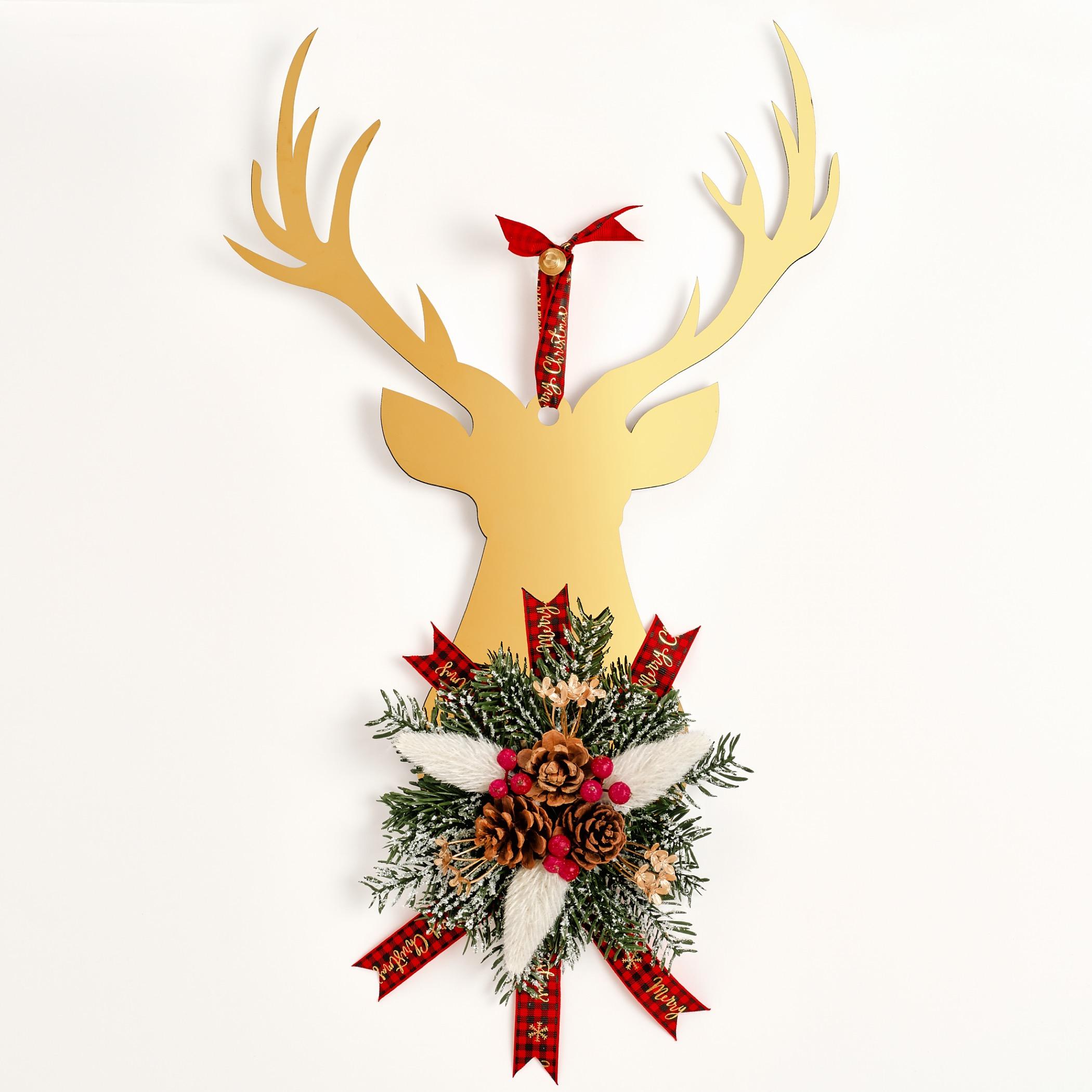 Signature Artistry Handcrafted Metal Reindeer Face