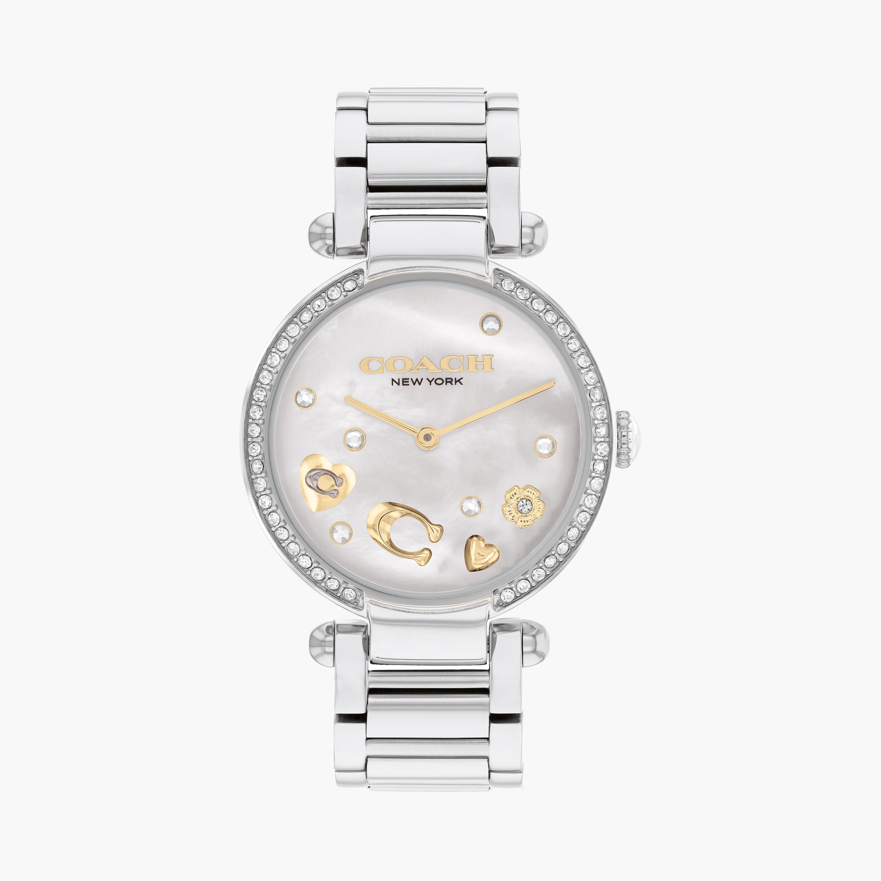 كوتش-  ساعة للنساء 34 مم بسوار ستانلس ستيل لون الفضي | 14504264-women-watchesandjewellery-watches-image-1