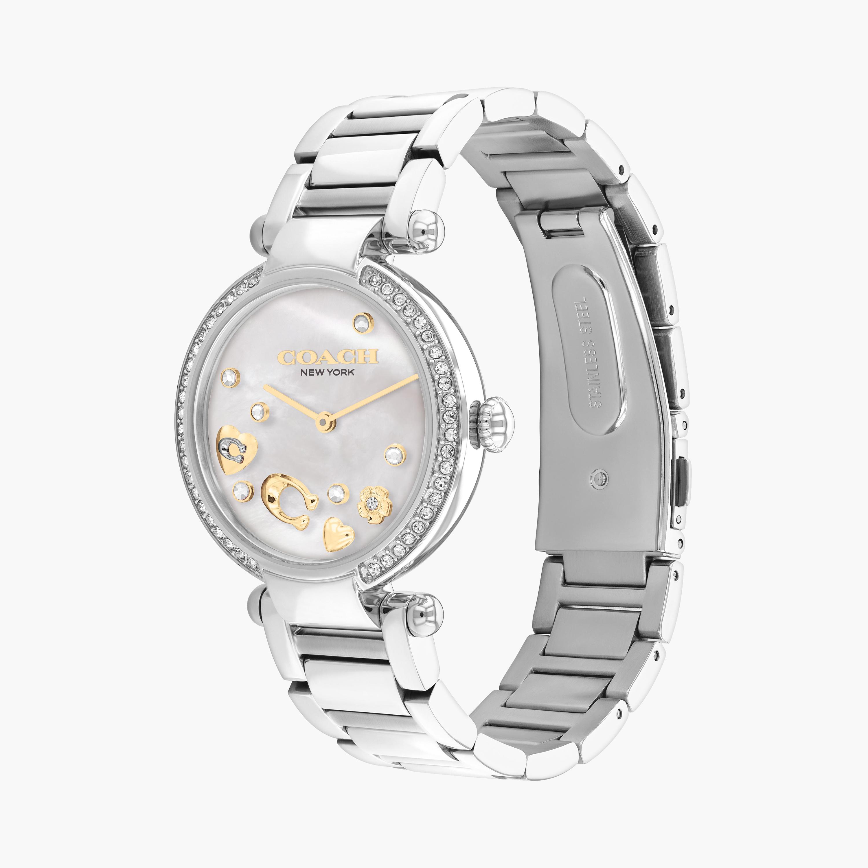 كوتش-  ساعة للنساء 34 مم بسوار ستانلس ستيل لون الفضي | 14504264-women-watchesandjewellery-watches-image-2