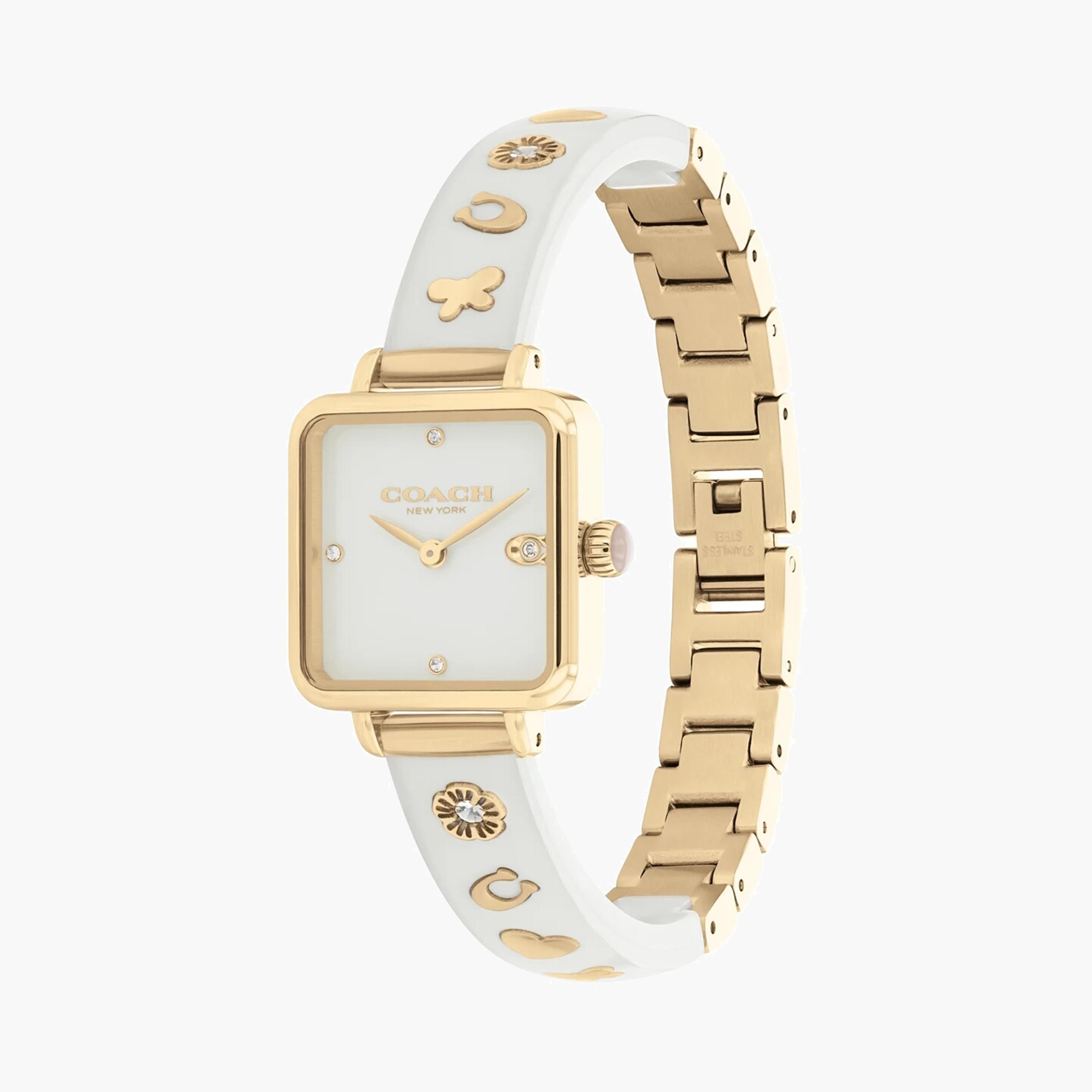 كوتش-  ساعة للنساء بسوار بلاستيكي تناظري ذهبي 22 مم | 14504308-women-watchesandjewellery-watches-image-2