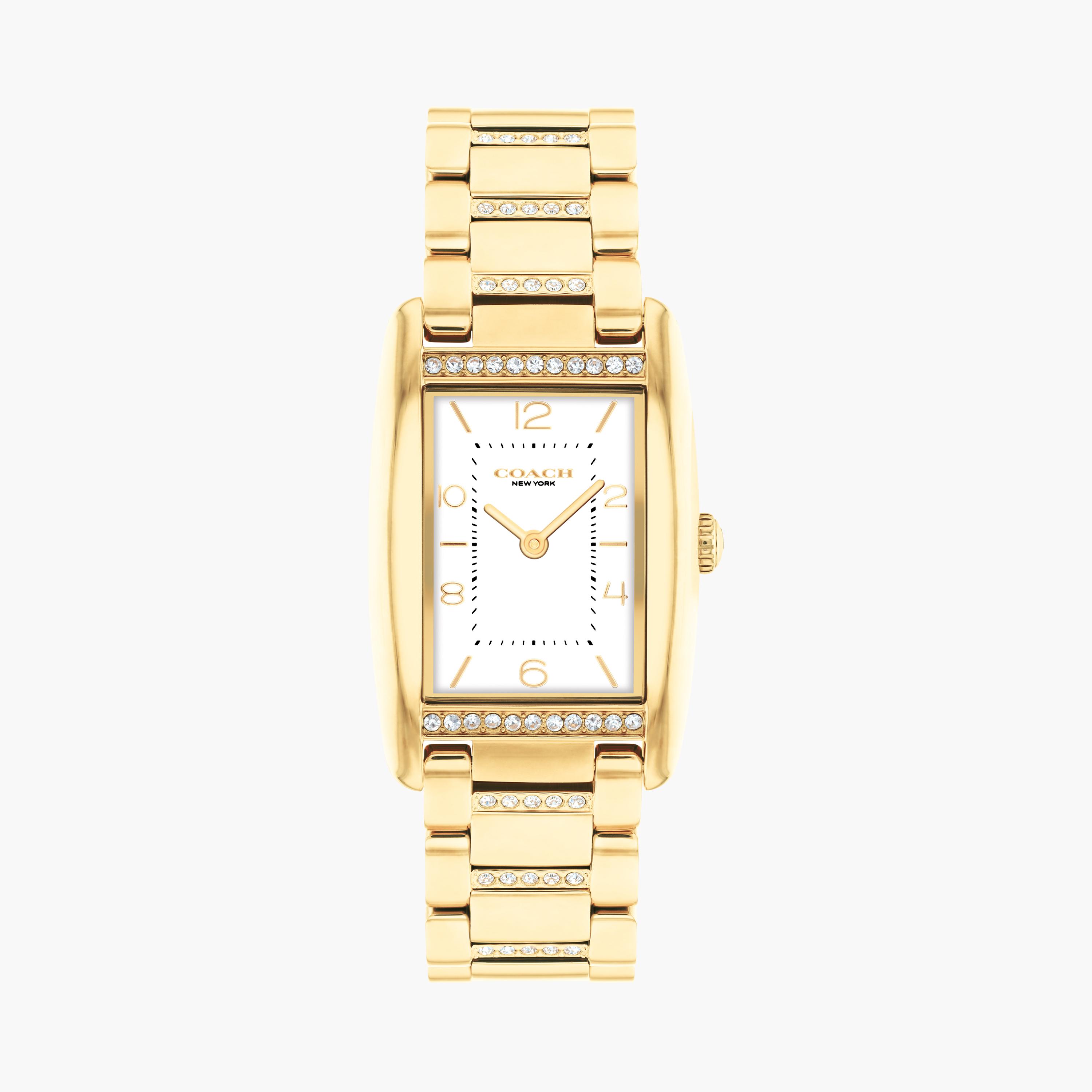 كوتش-  ساعة للنساء بسوار ستانلس ستيل تناظري ذهبي 24 مم | 14504316-women-watchesandjewellery-watches-image-1
