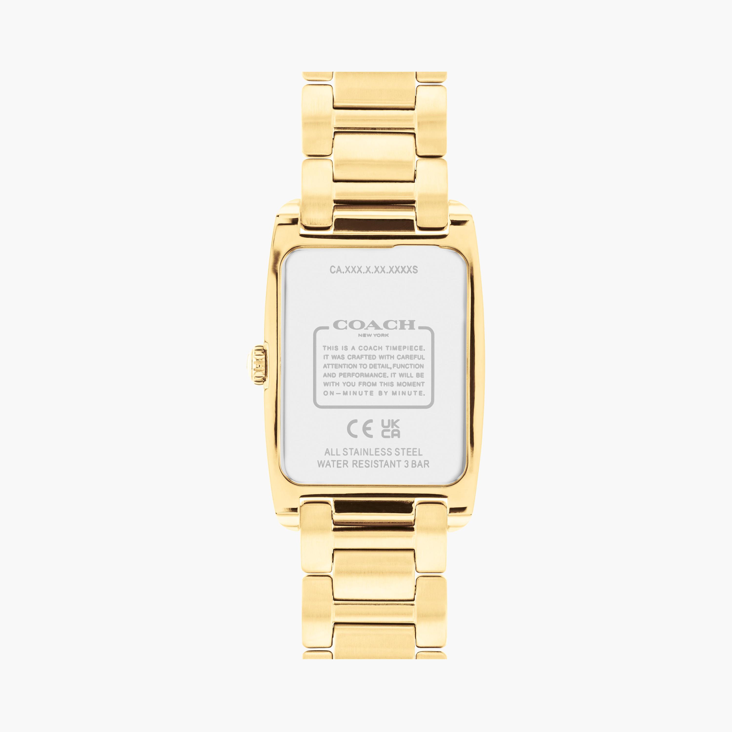 كوتش-  ساعة للنساء بسوار ستانلس ستيل تناظري ذهبي 24 مم | 14504316-women-watchesandjewellery-watches-image-3