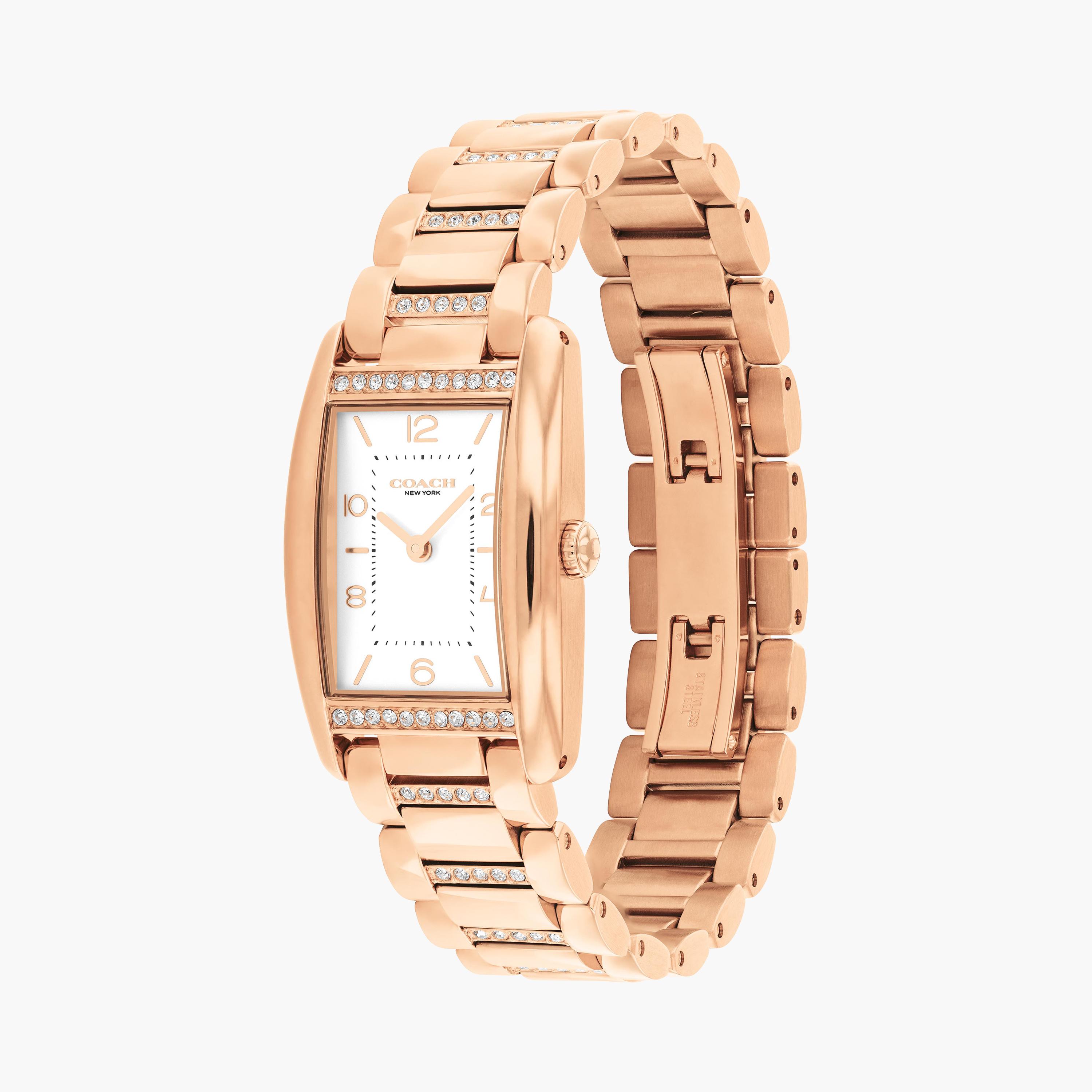 كوتش-  ساعة للنساء بسوار ستانلس ستيل تناظري ذهبي 24 مم | 14504317-women-watchesandjewellery-watches-image-2