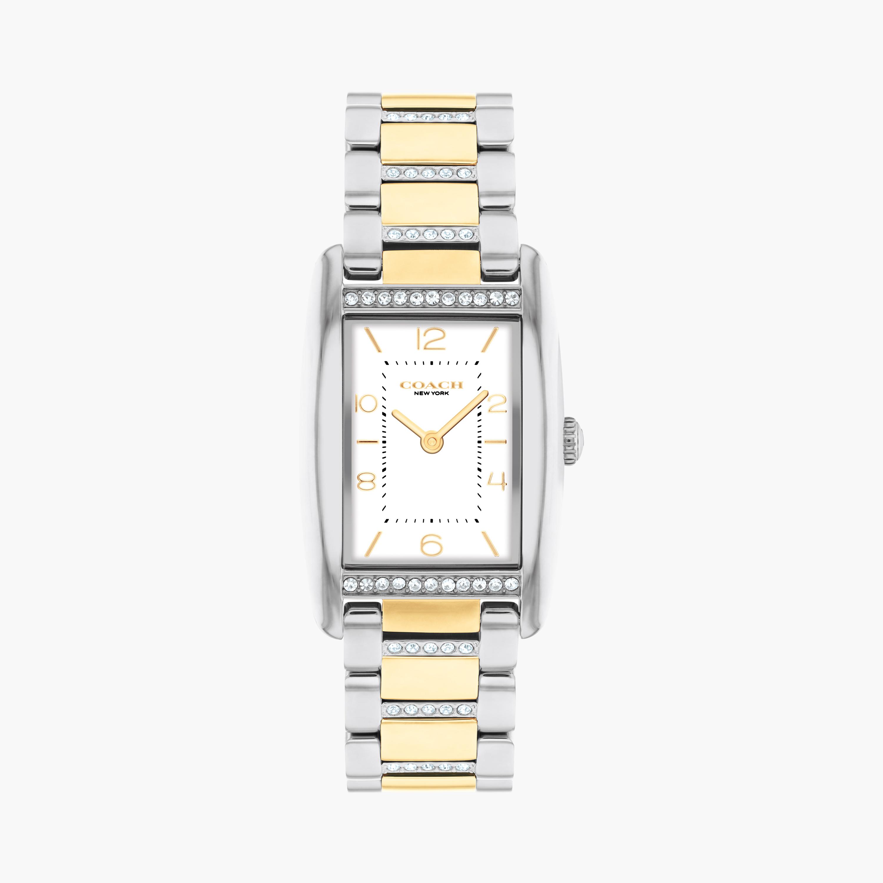 Coach Women's 24MM Silver & Gold Analog Stainless Steel Strap Watch | 14504318-women-watchesandjewellery-watches-image-1