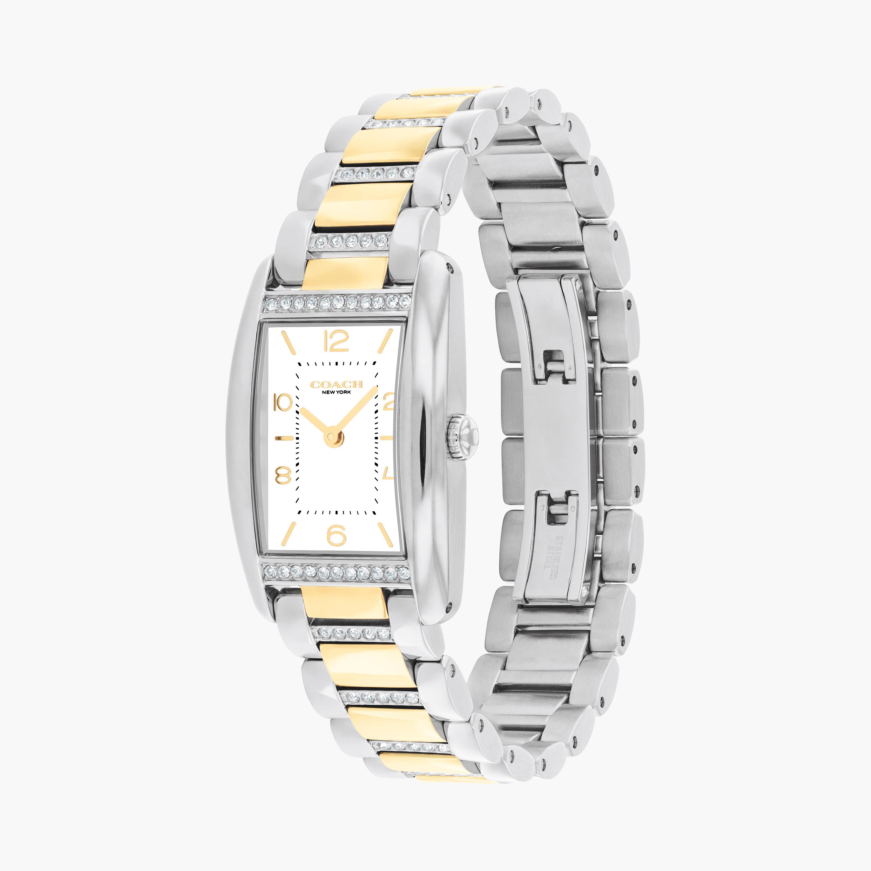 Coach Women's 24MM Silver & Gold Analog Stainless Steel Strap Watch | 14504318-women-watchesandjewellery-watches-image-2