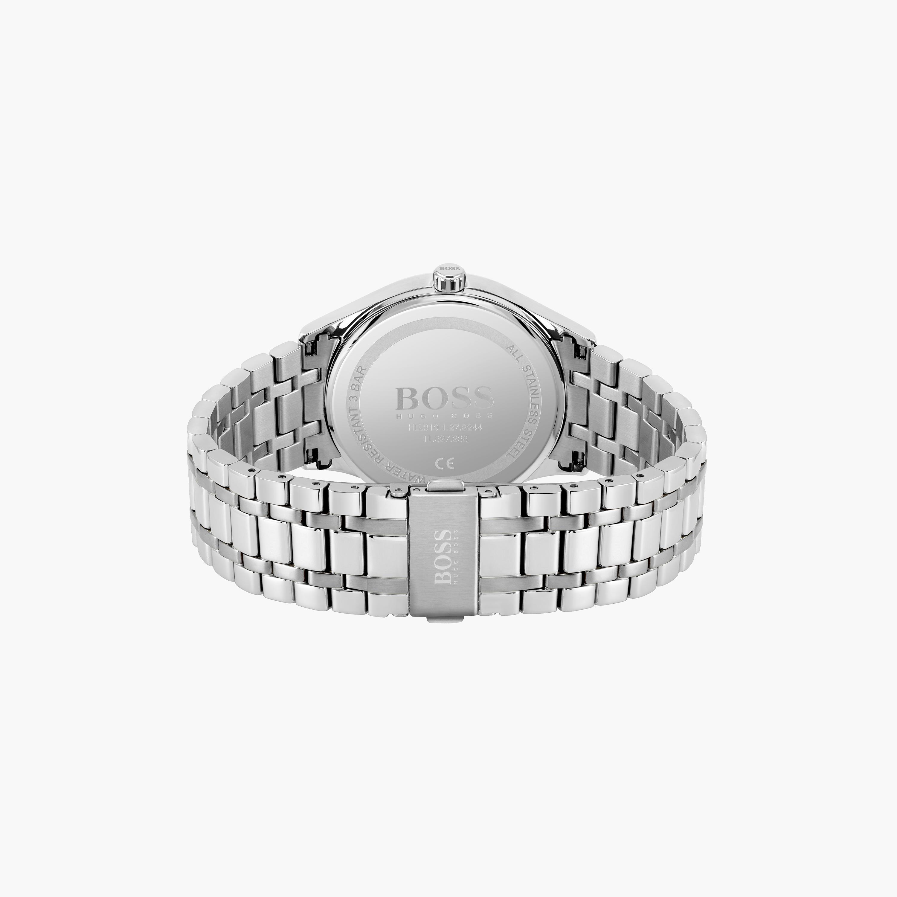 هوغو بوس-  ساعة كرونوغراف فضية للرجال 42 مم بسوار ستانلس ستيل | 1513833-men-watchesandjewellery-watches-image-3