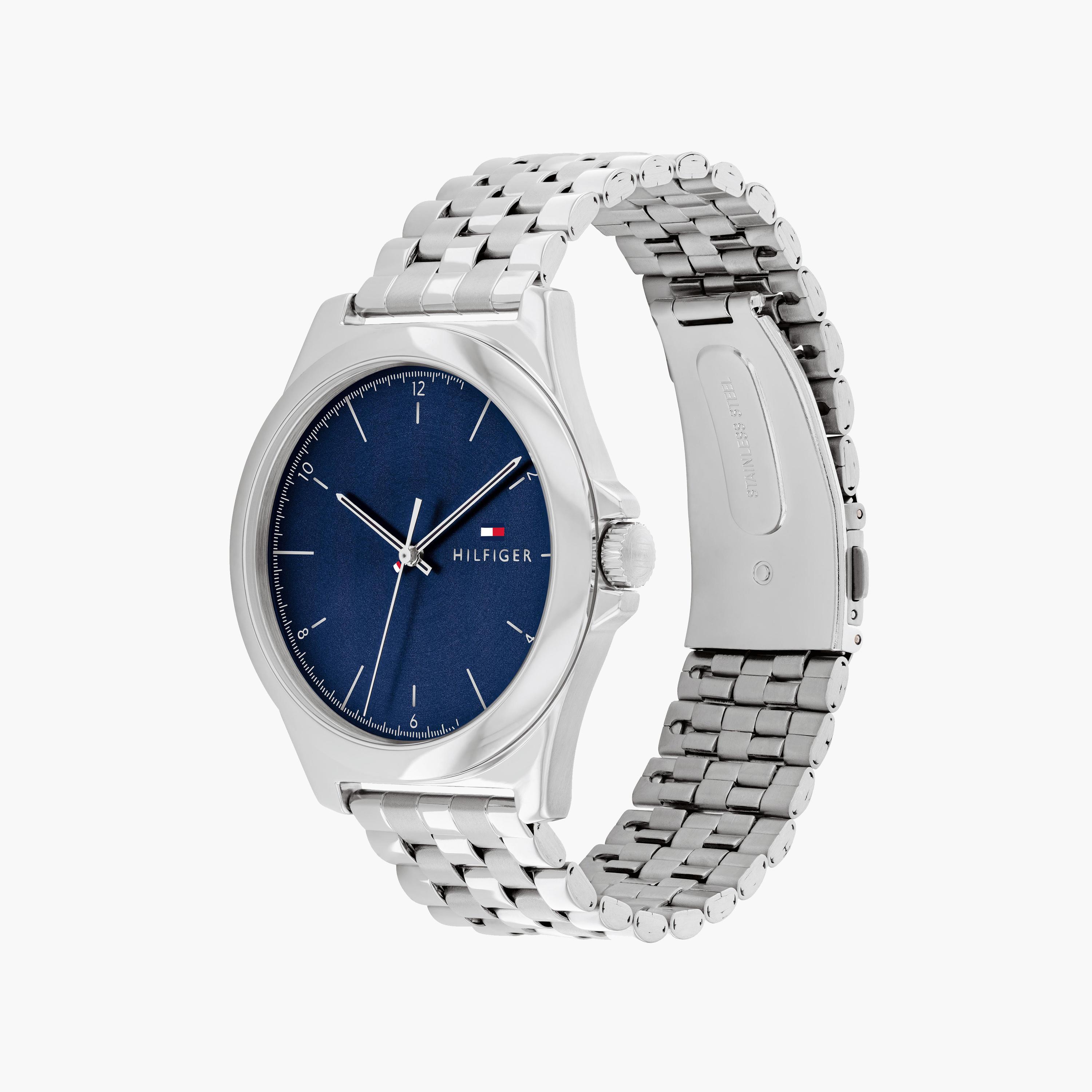 تومي هيلفيغر-  ساعة للرجال 42 مم تناظرية بسوار ستانلس ستيل فضي | 1710630-men-watchesandjewellery-watches-image-2