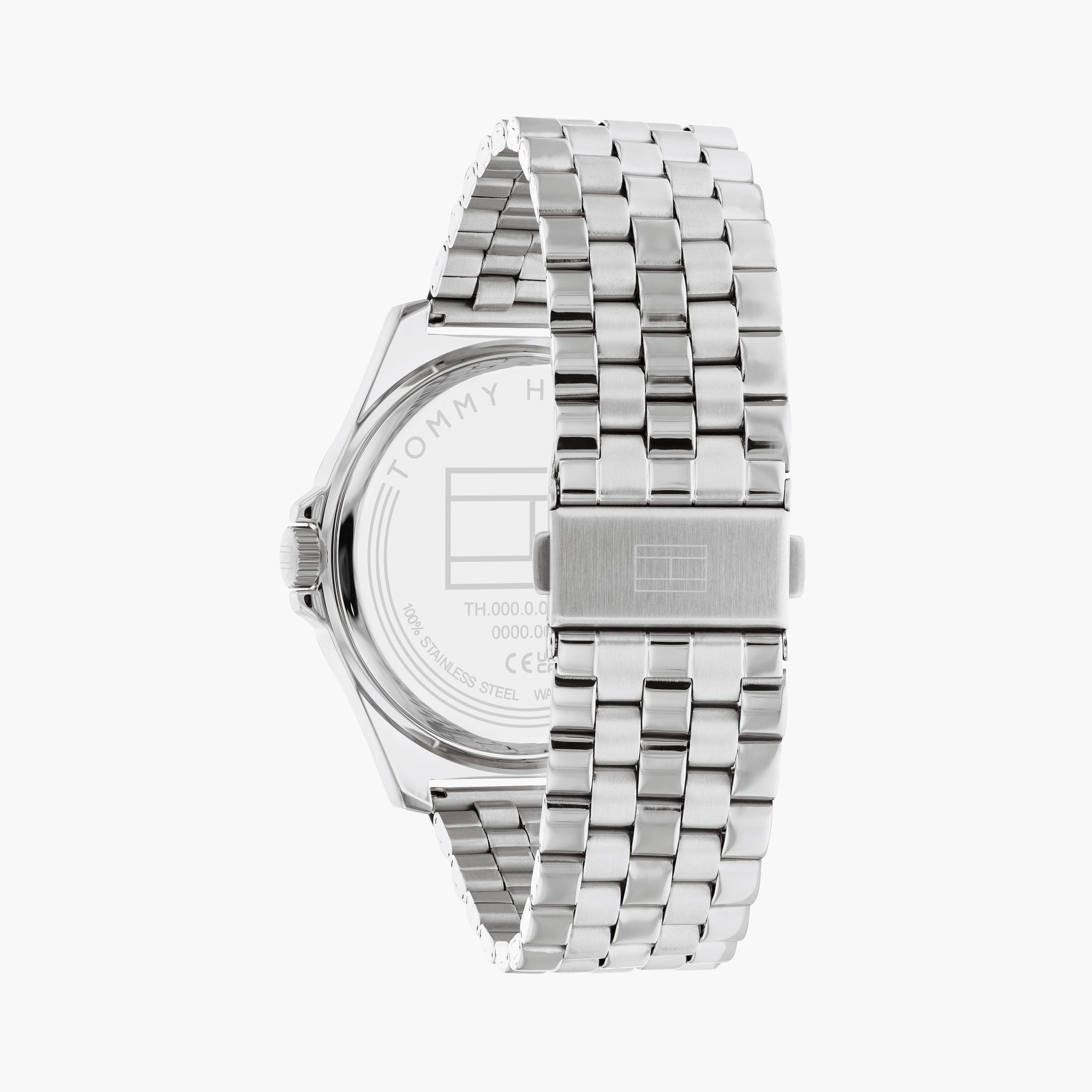 تومي هيلفيغر-  ساعة للرجال 42 مم تناظرية بسوار ستانلس ستيل فضي | 1710630-men-watchesandjewellery-watches-image-3