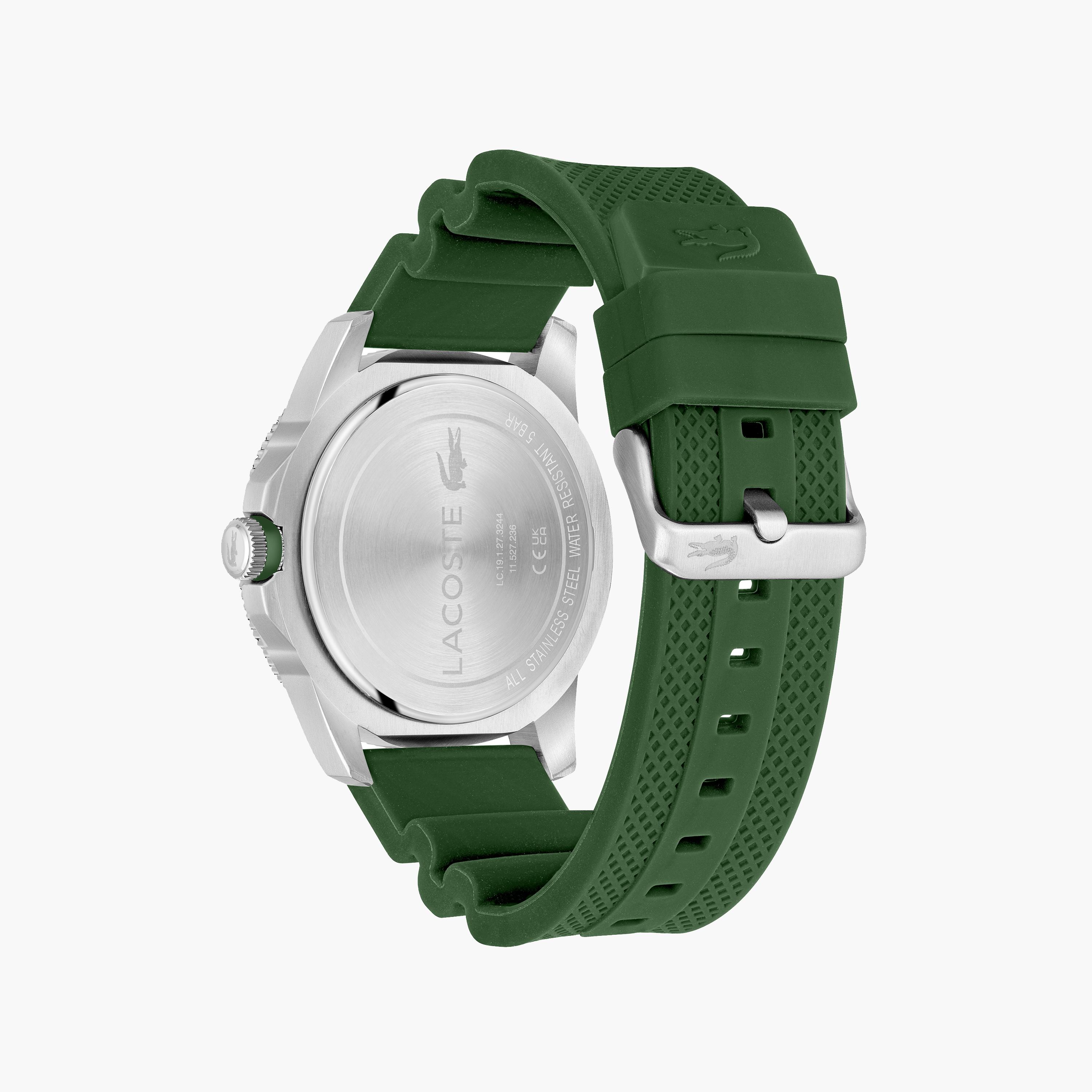 لاكوست-  ساعة كرونوغراف خضراء للرجال بقطر 46 مم وحزام من السيليكون | 2011332-men-watchesandjewellery-watches-image-3