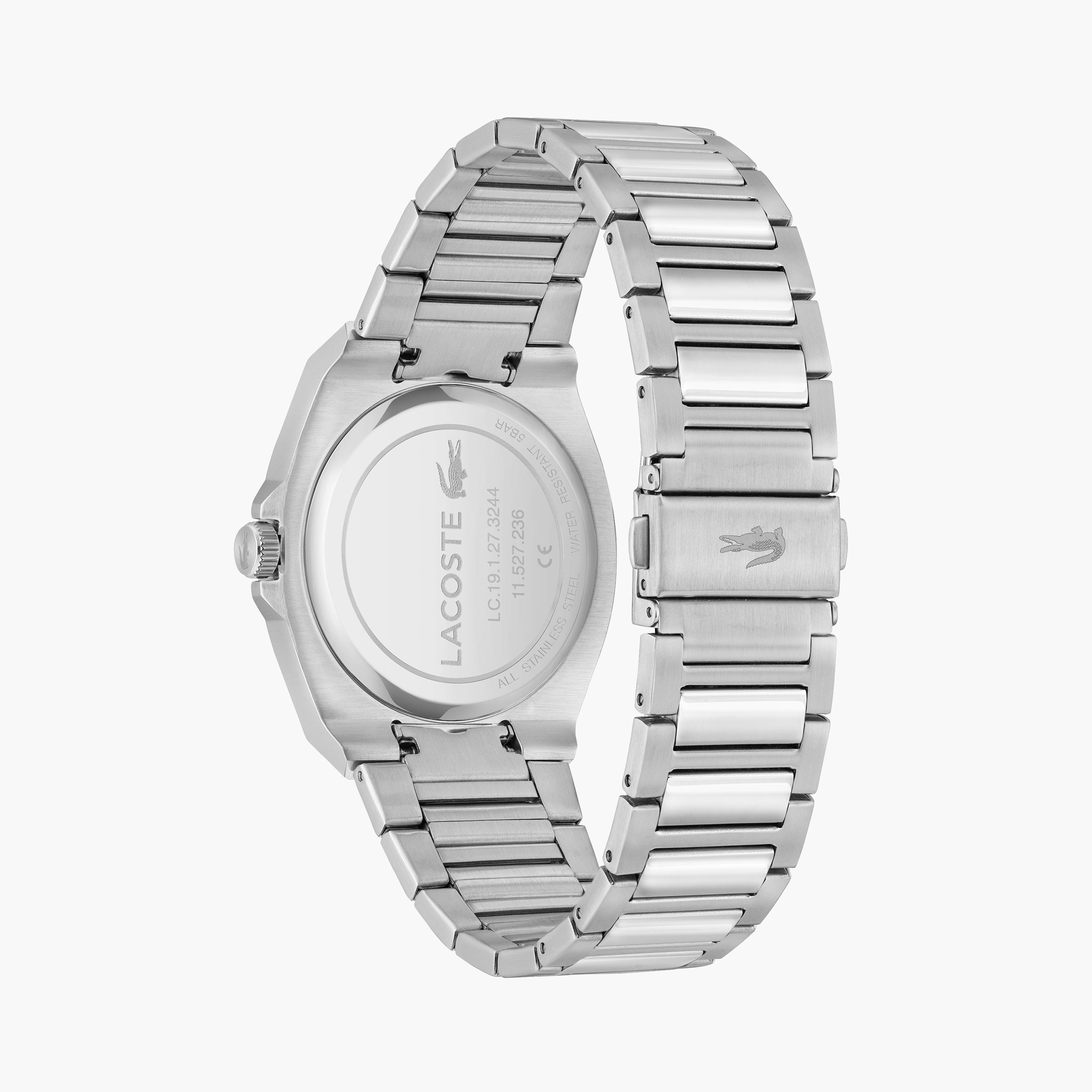 Shop Lacoste Men's 42MM Silver Analog Stainless Steel Strap Watch ...