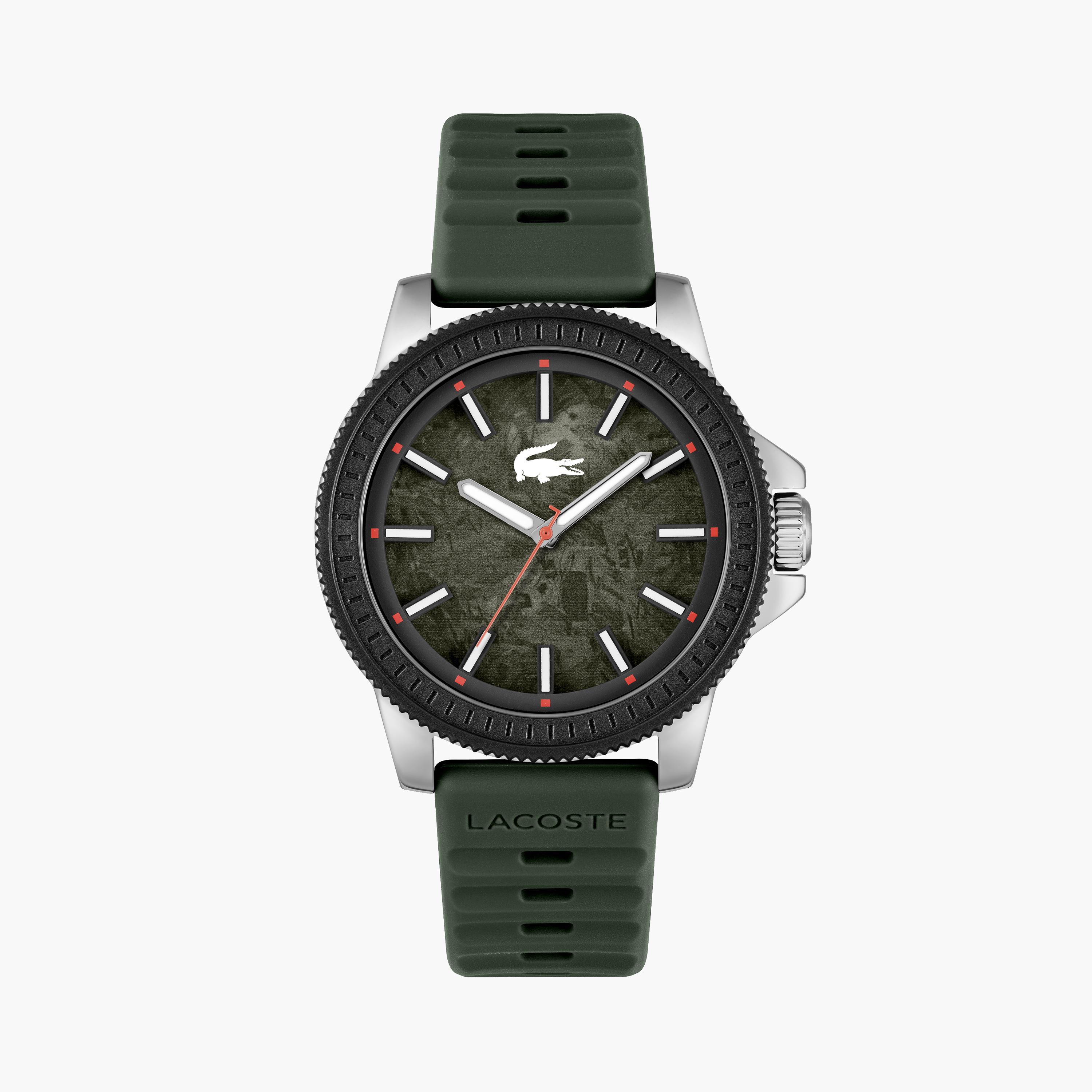 لاكوست-  ساعة كرونوغراف خضراء للرجال 43 مم بسوار من السيليكون | 2011357-men-watchesandjewellery-watches-image-1