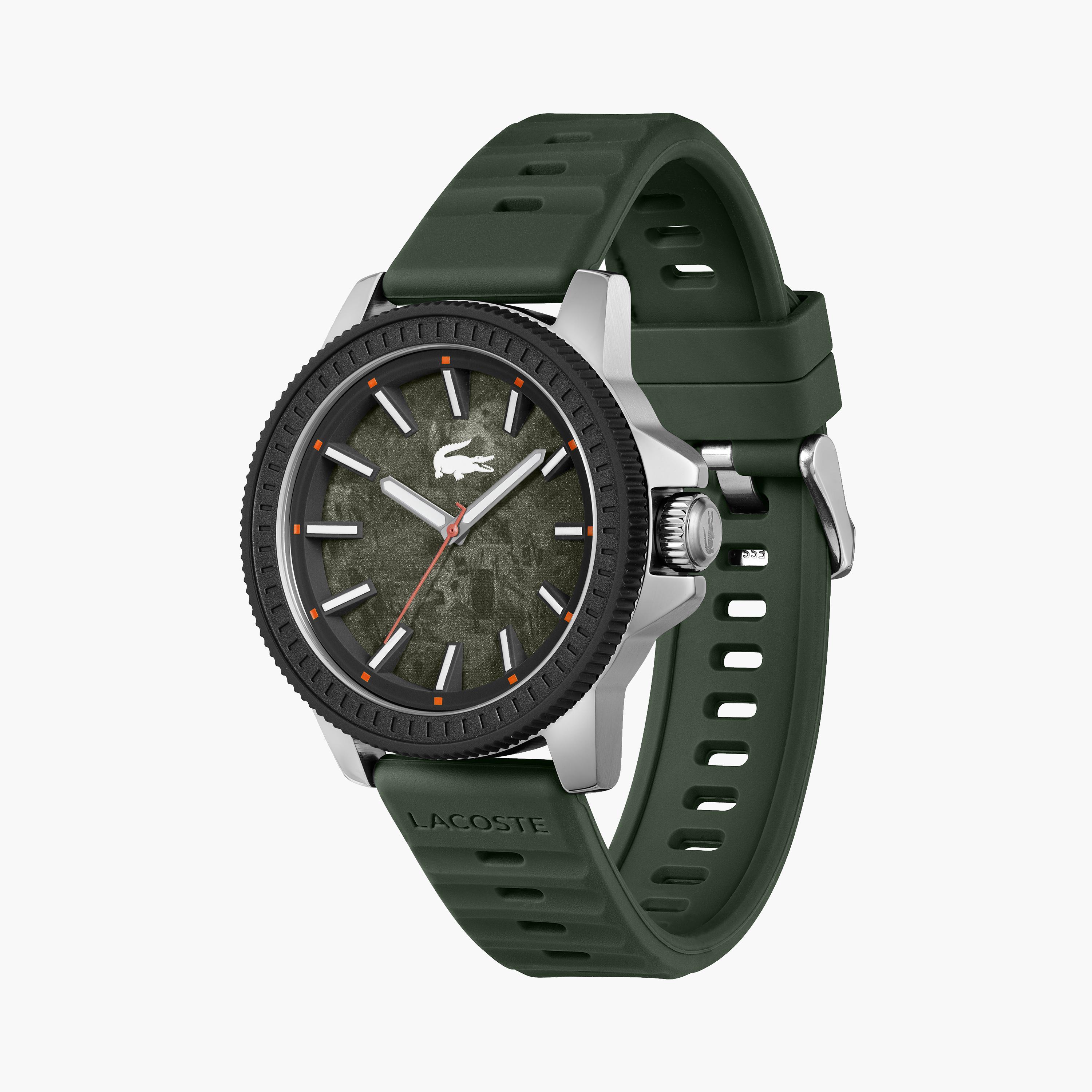 لاكوست-  ساعة كرونوغراف خضراء للرجال 43 مم بسوار من السيليكون | 2011357-men-watchesandjewellery-watches-image-2