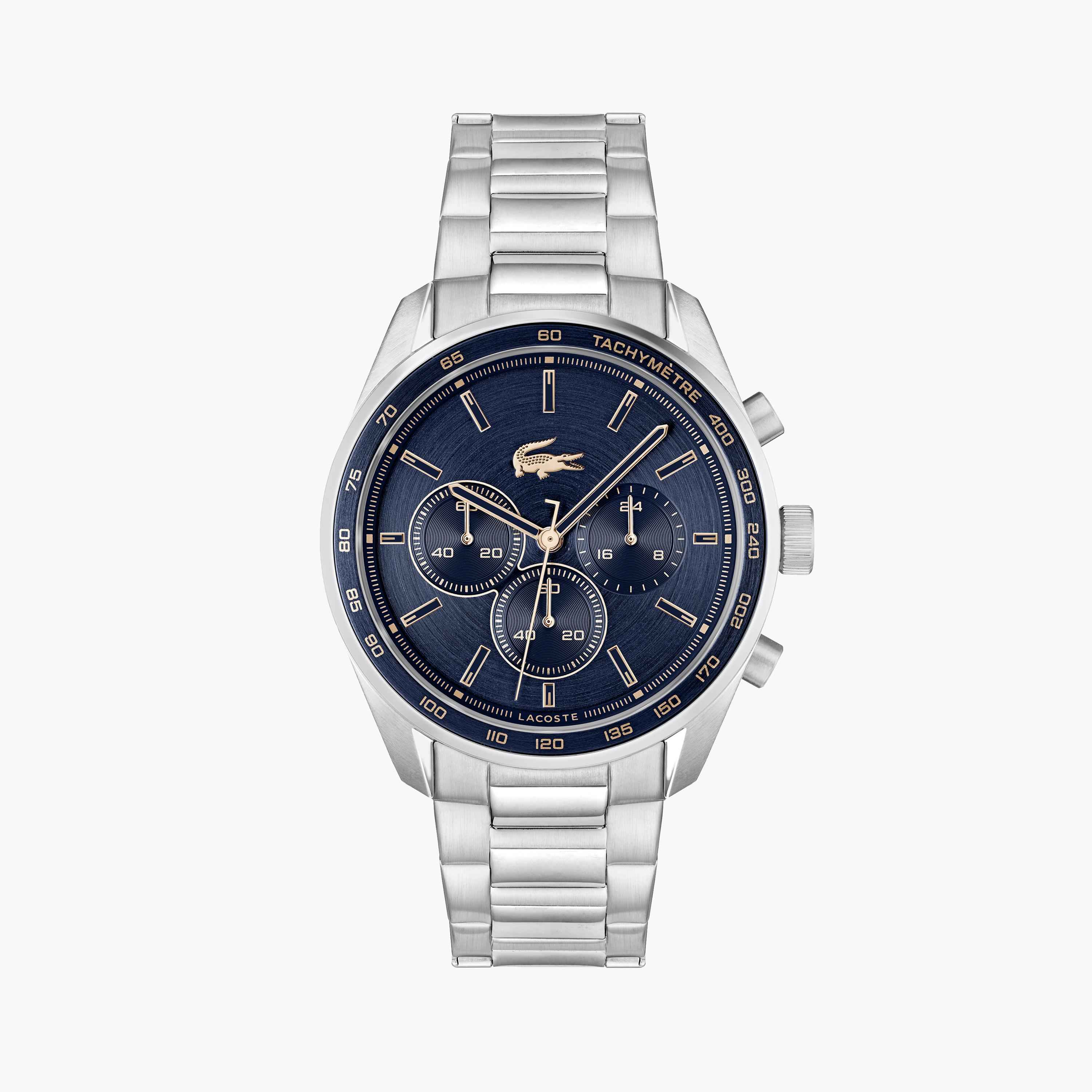 لاكوست-  ساعة كرونوغراف فضية للرجال 42 مم بسوار ستانلس ستيل | 2011380-men-watchesandjewellery-watches-image-1