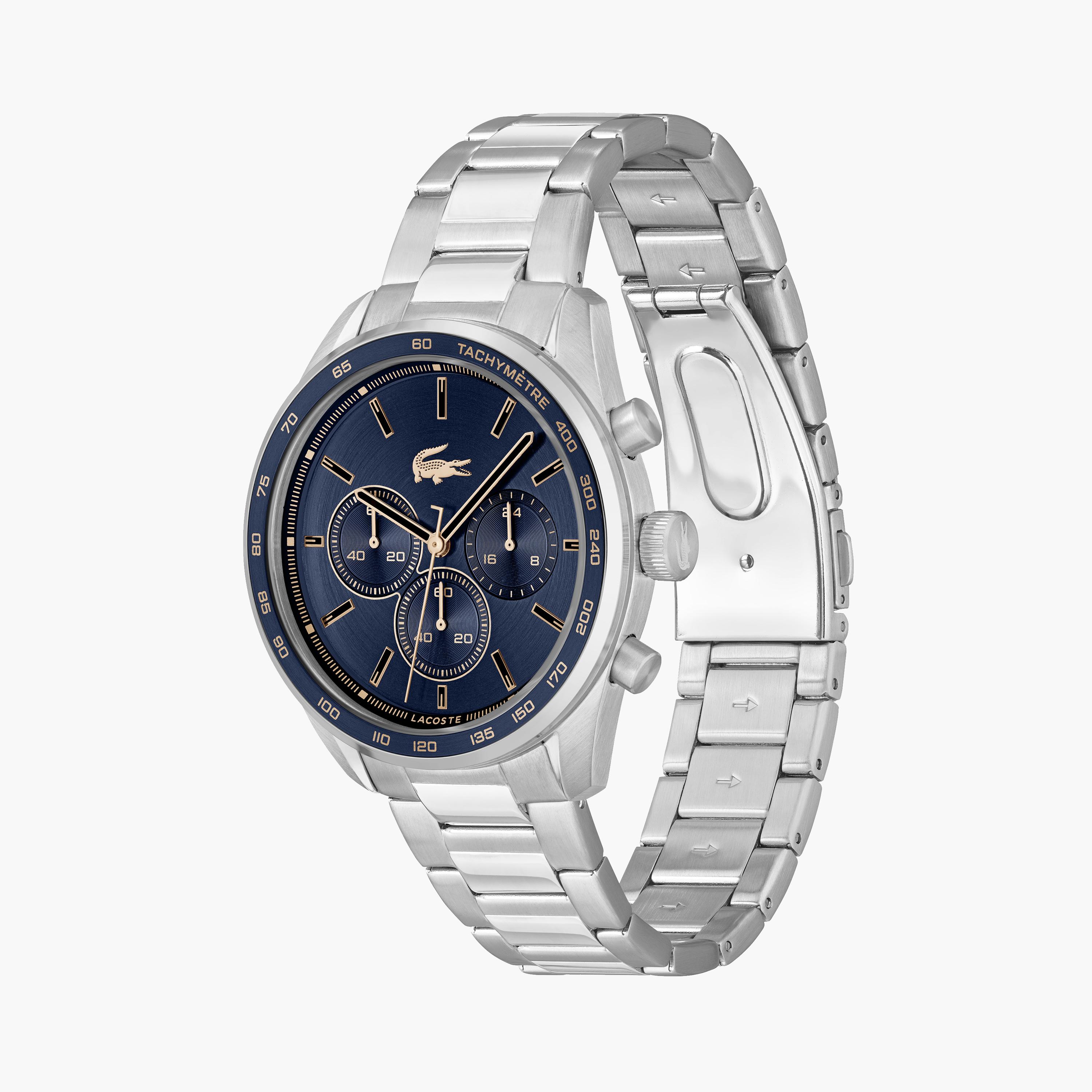 لاكوست-  ساعة كرونوغراف فضية للرجال 42 مم بسوار ستانلس ستيل | 2011380-men-watchesandjewellery-watches-image-2