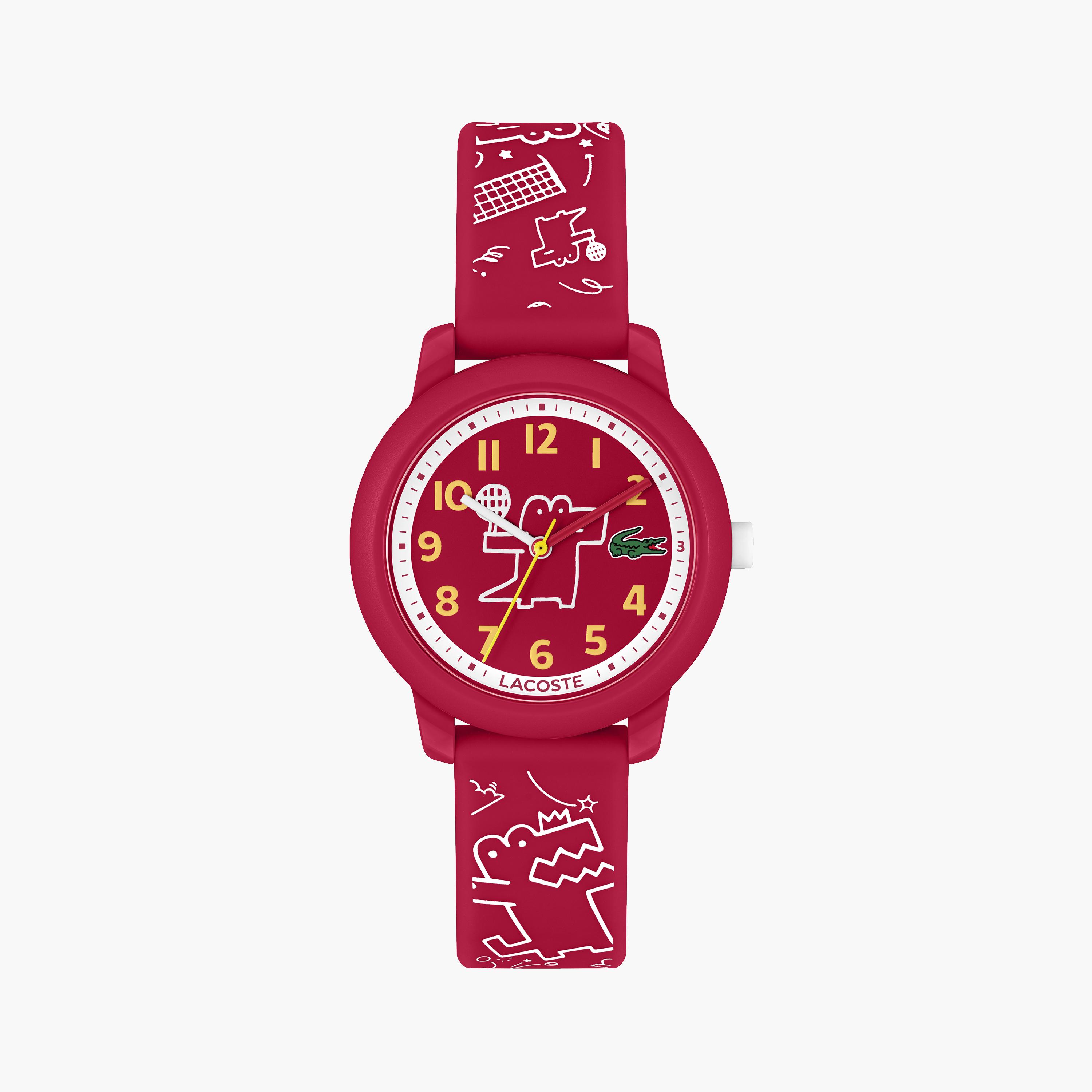 لاكوست-  ساعة أطفال 33 مم تناظرية بسوار سيليكون أحمر | 2030059-girls-accessories-watches-image-1