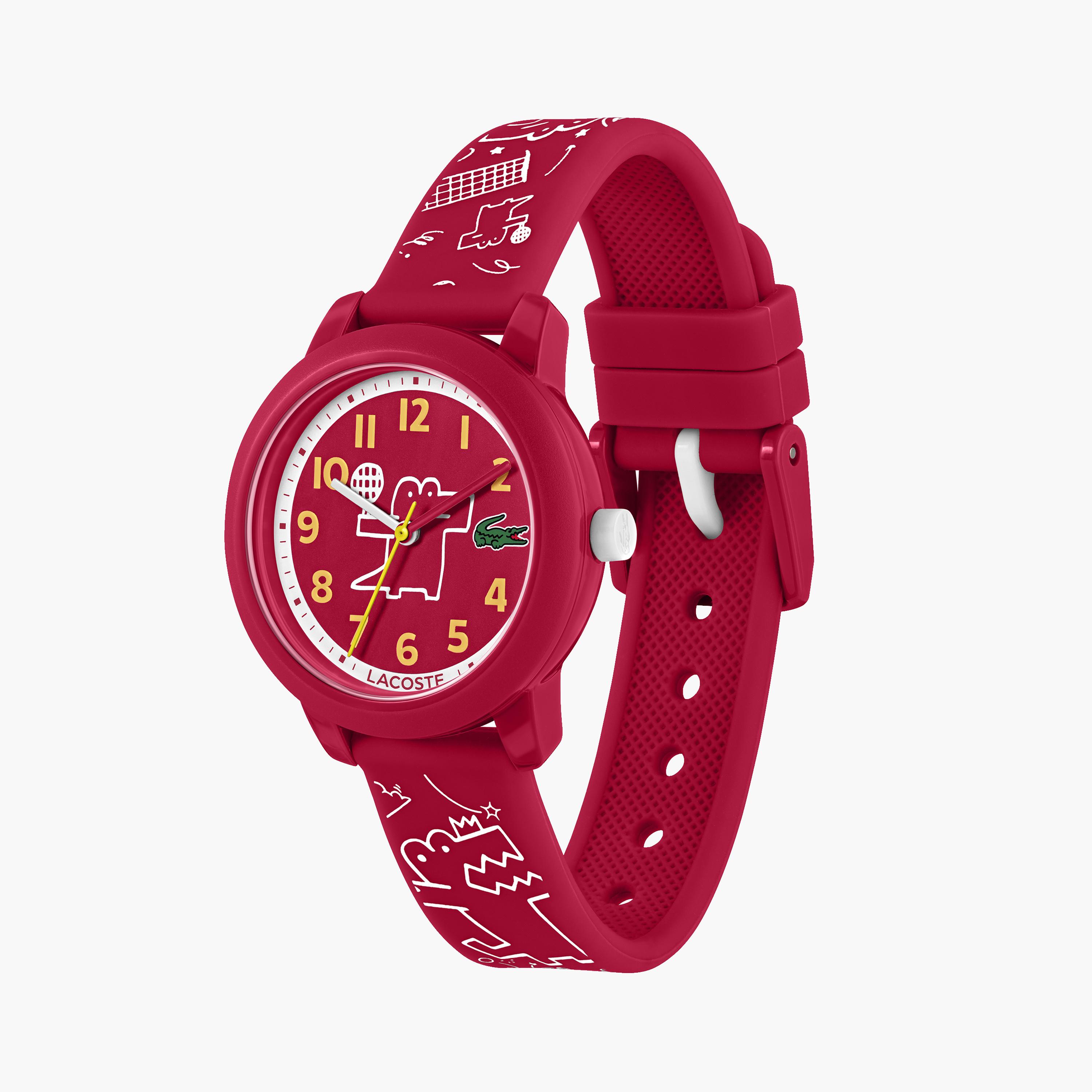 لاكوست-  ساعة أطفال 33 مم تناظرية بسوار سيليكون أحمر | 2030059-girls-accessories-watches-image-2