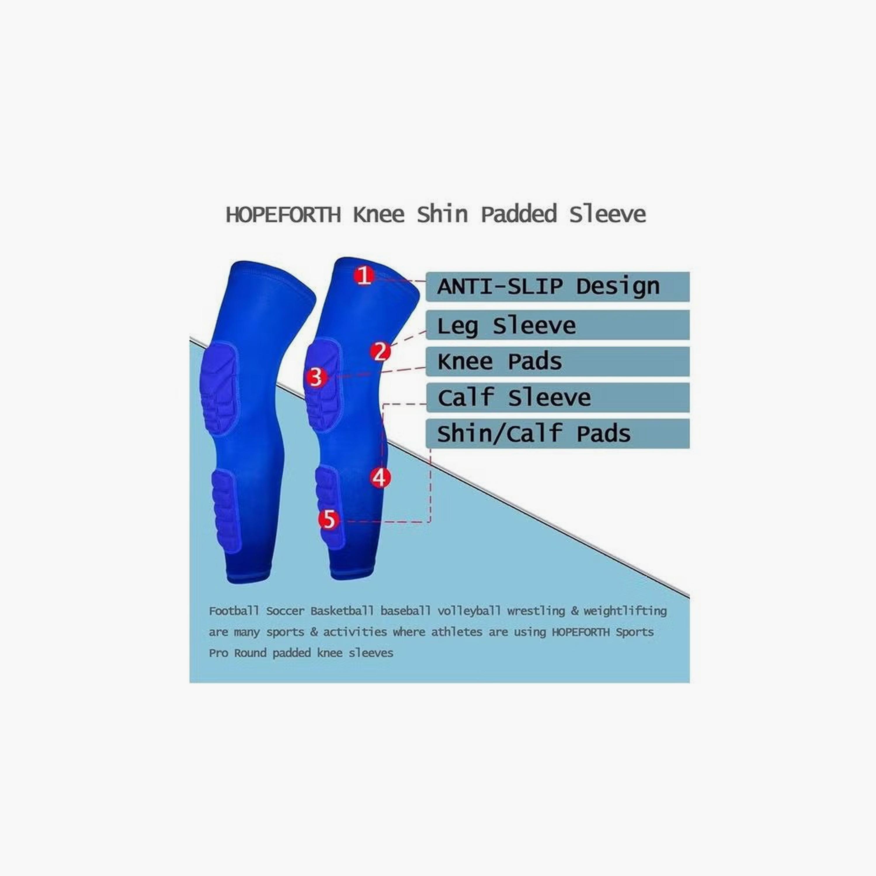 2-Piece Knee Protector Pad Long Leg Sleeve Brace Medium | N51203988A-sports-gear-gym-image-4