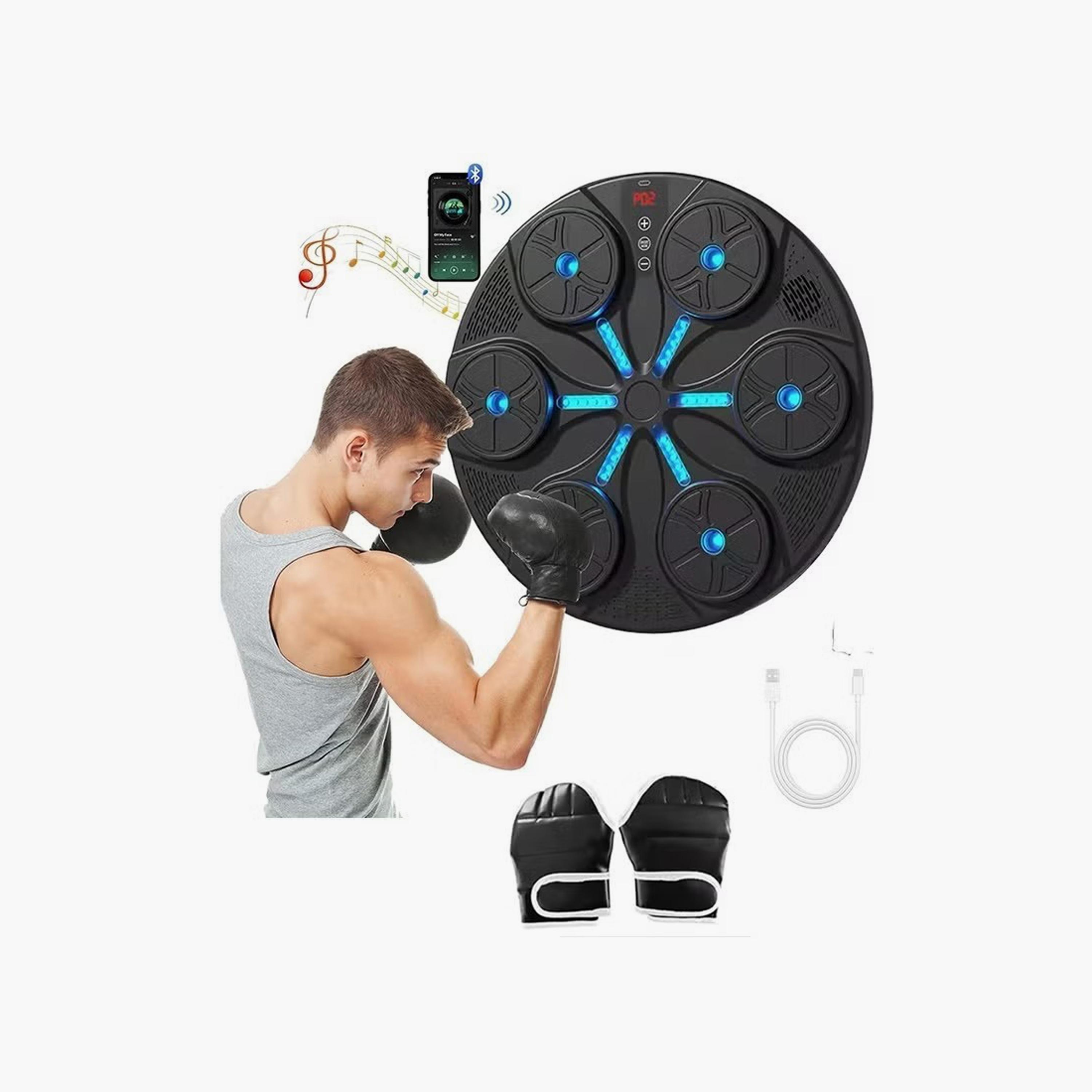 Wall Mounted Boxing Machine, Bluetooth LED Light, 9 Training Modes, Boxing Gloves-sports-gear-gym-image-1