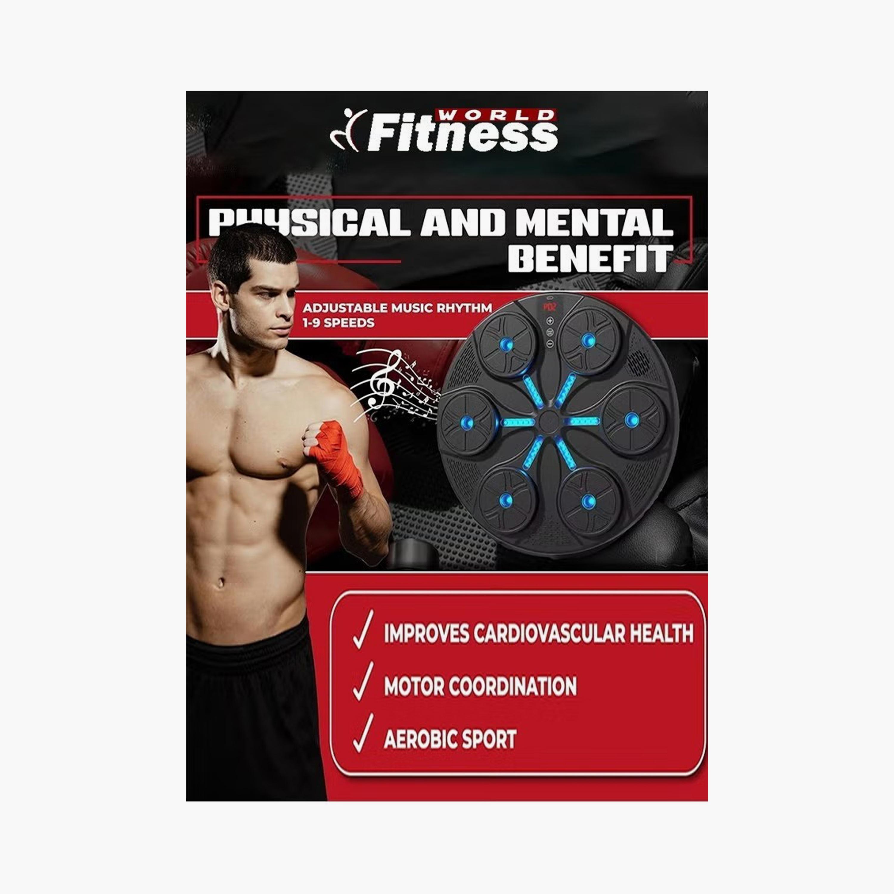 Wall Mounted Boxing Machine, Bluetooth LED Light, 9 Training Modes, Boxing Gloves-sports-gear-gym-image-4