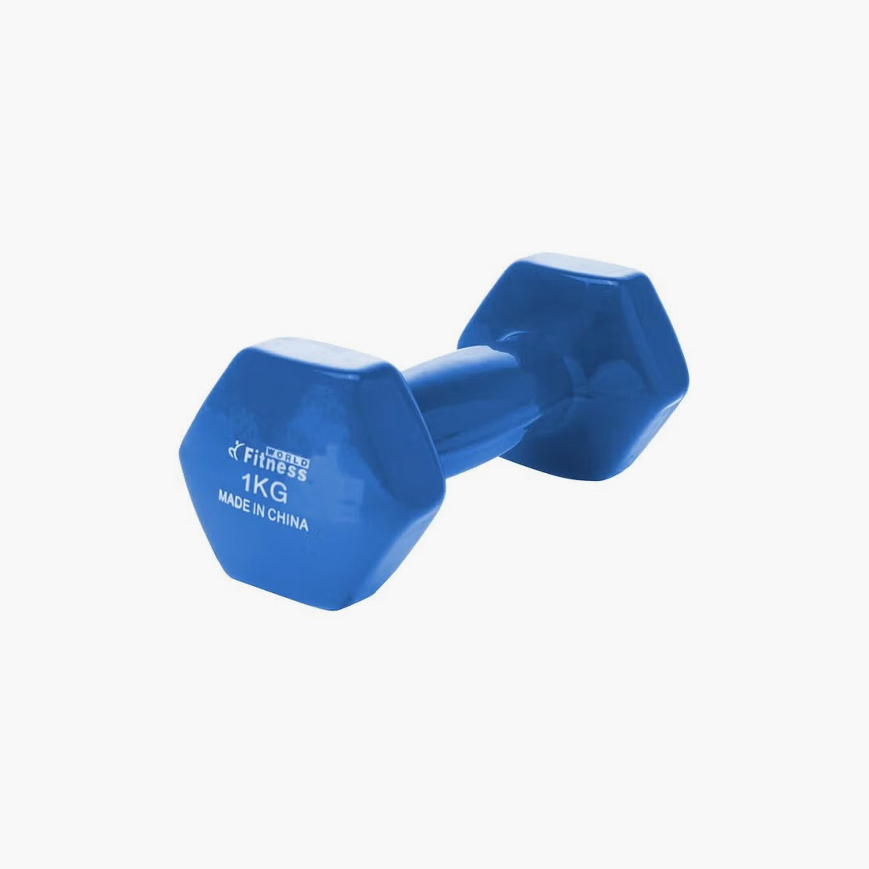 Vinyl Weight Lifting Dumbbell 1kg | Z07DA00F3BC40A328578EZ-1-sports-gear-gym-image-1