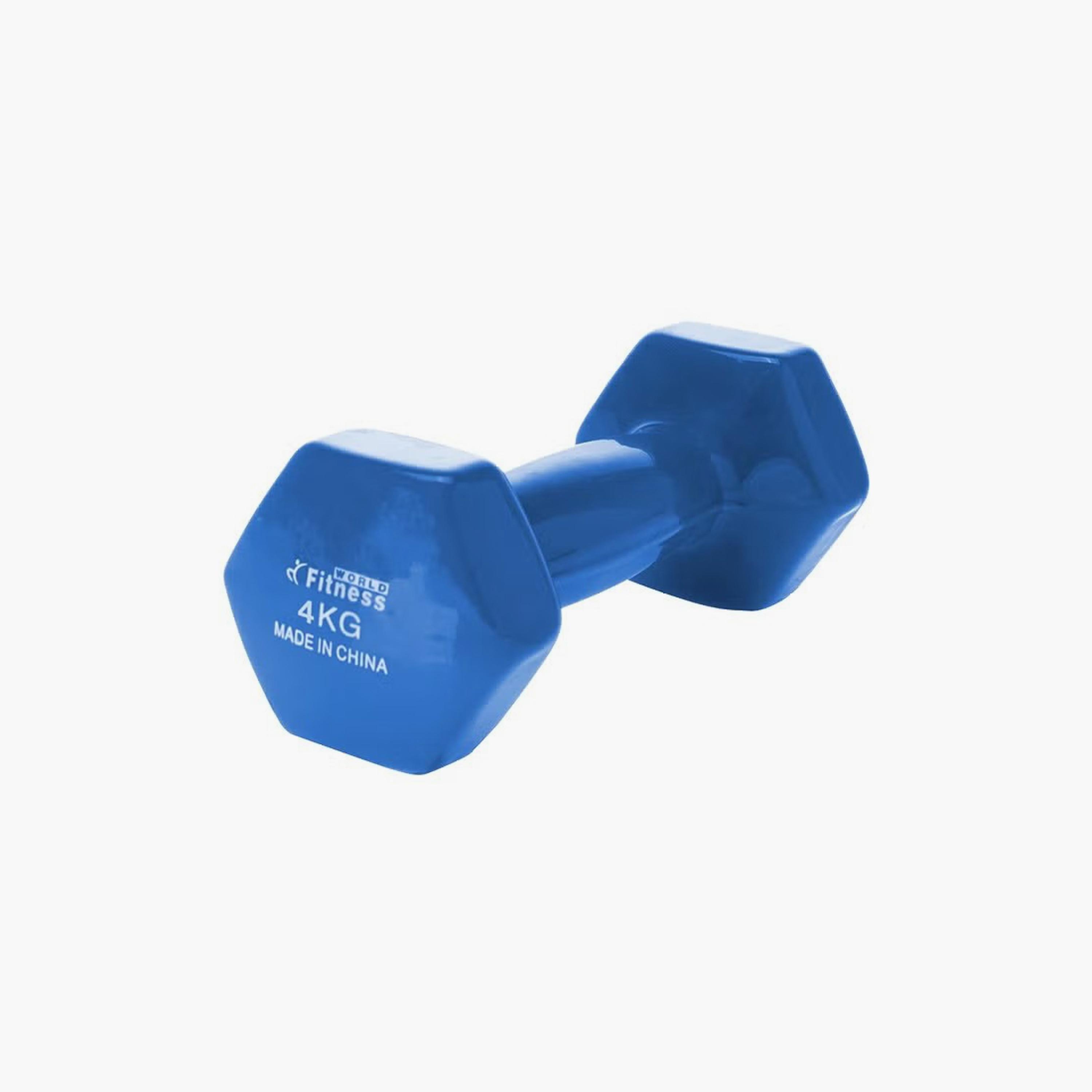 Vinyl Weight Lifting Dumbbell 4kg | Z5C659715FC969023E499Z-1-sports-gear-gym-image-1