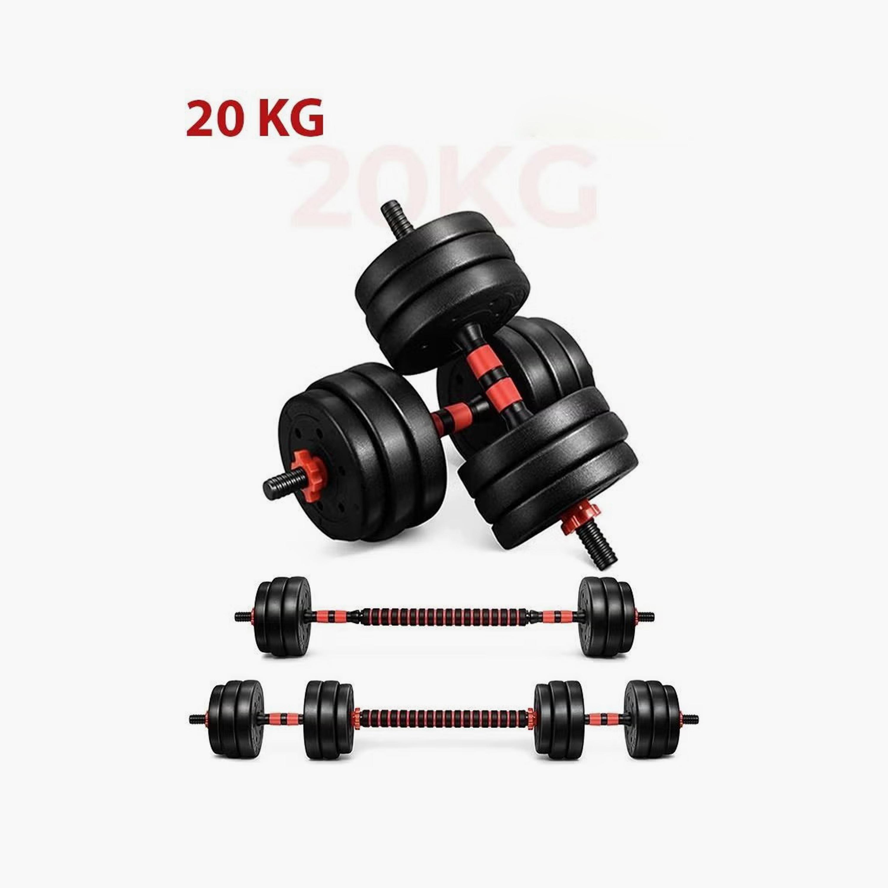 20 KG Adjustable Dumbbell Set with Non-Slip Bars | Z8769D22E951348AA6367Z-1-sports-gear-gym-image-1