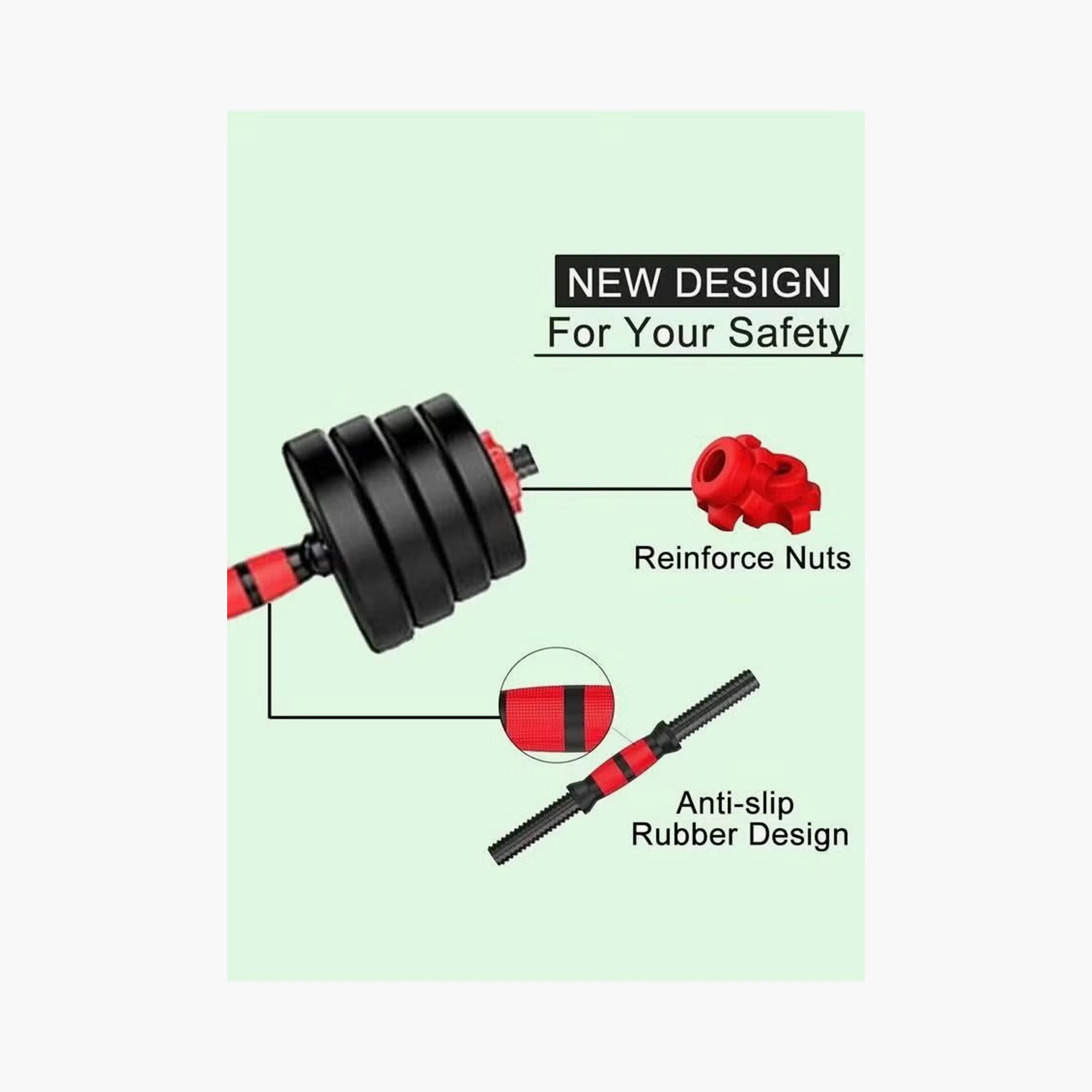 20 KG Adjustable Dumbbell Set with Non-Slip Bars | Z8769D22E951348AA6367Z-1-sports-gear-gym-image-2