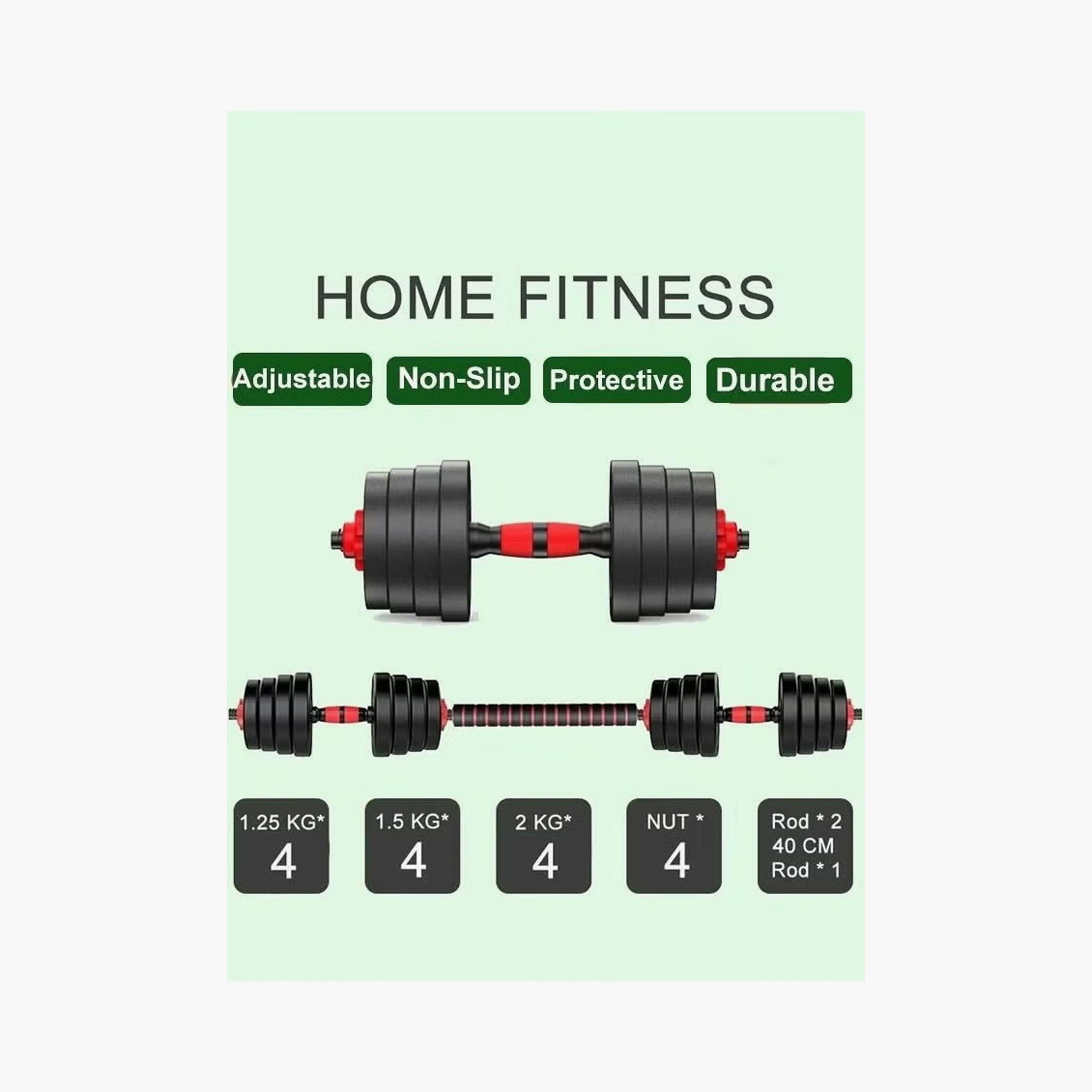 20 KG Adjustable Dumbbell Set with Non-Slip Bars | Z8769D22E951348AA6367Z-1-sports-gear-gym-image-3