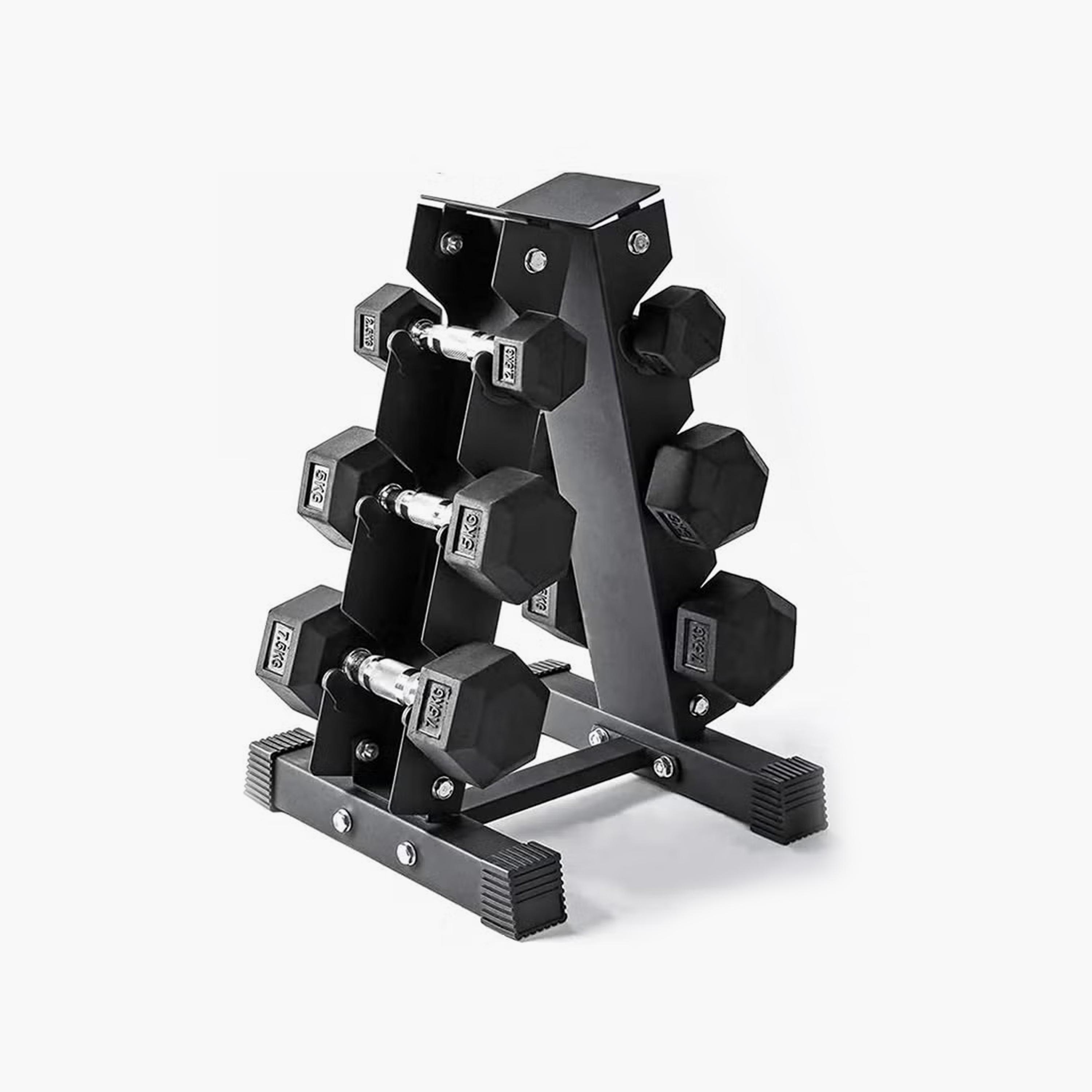 Dumbbell Weight Holder Rack, 3 Levels, Black, 57 x 40 cm | ZFA85BAD69038A5525780Z-1-sports-gear-gym-image-3