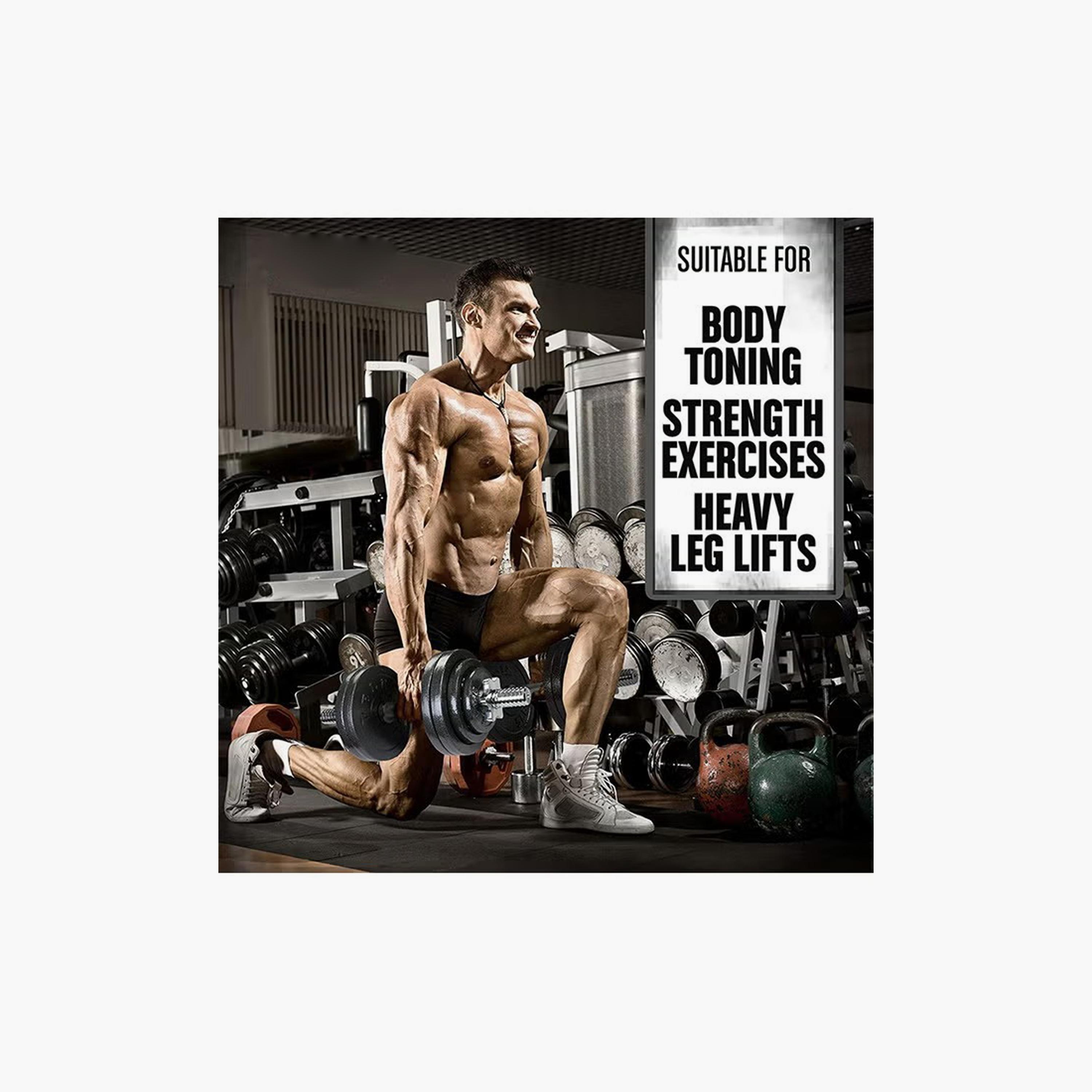 Dumbbell Set 50kg Cast Iron Plates 6 x 0.5kg 6 x 1.2kg 4 x 2.5kg 4 x 5kg | N12519787A-sports-gear-gym-image-3