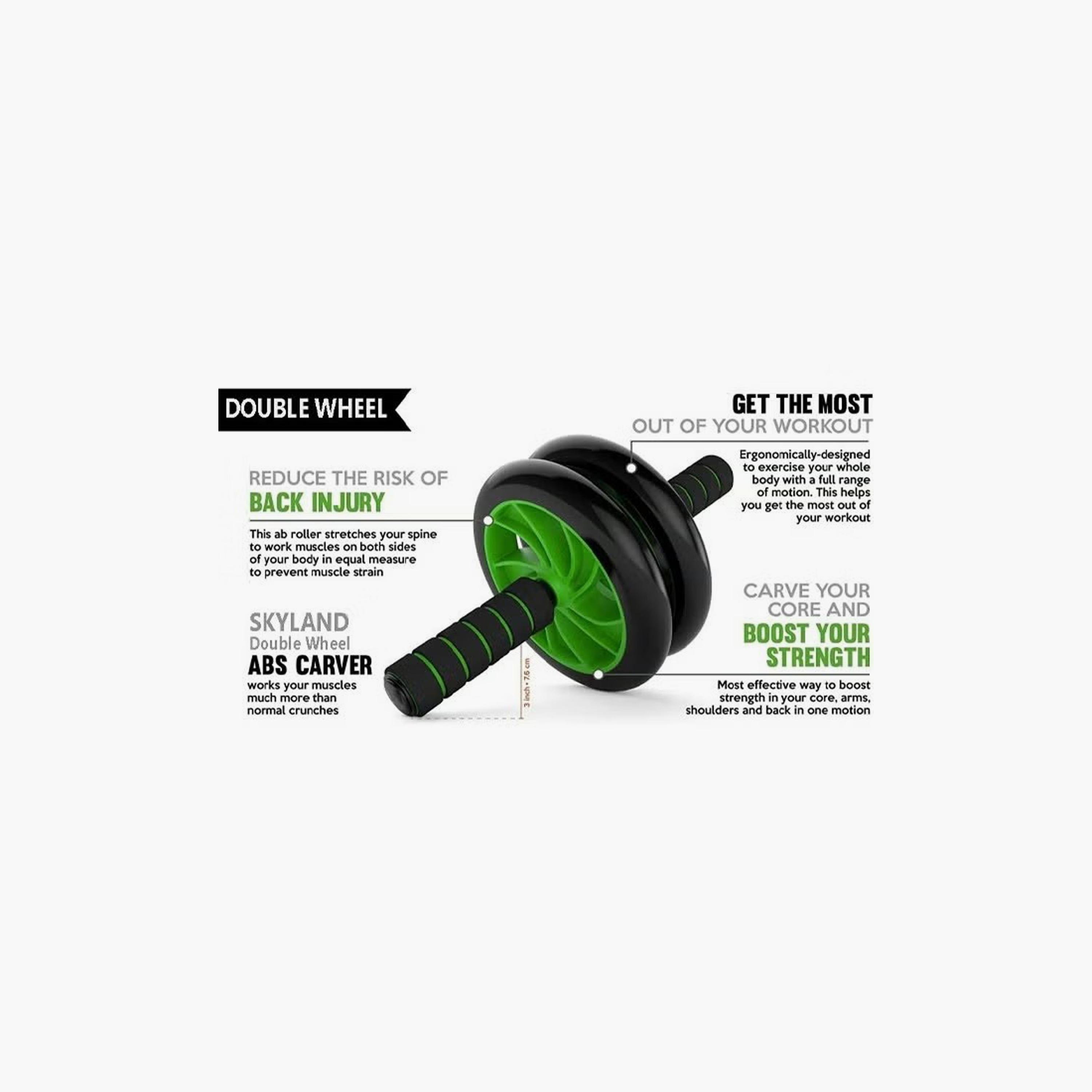 Abdominal Exercise Wheel with Mat | Z108BBBF6DB95DC749150Z-1-sports-gear-gym-image-3