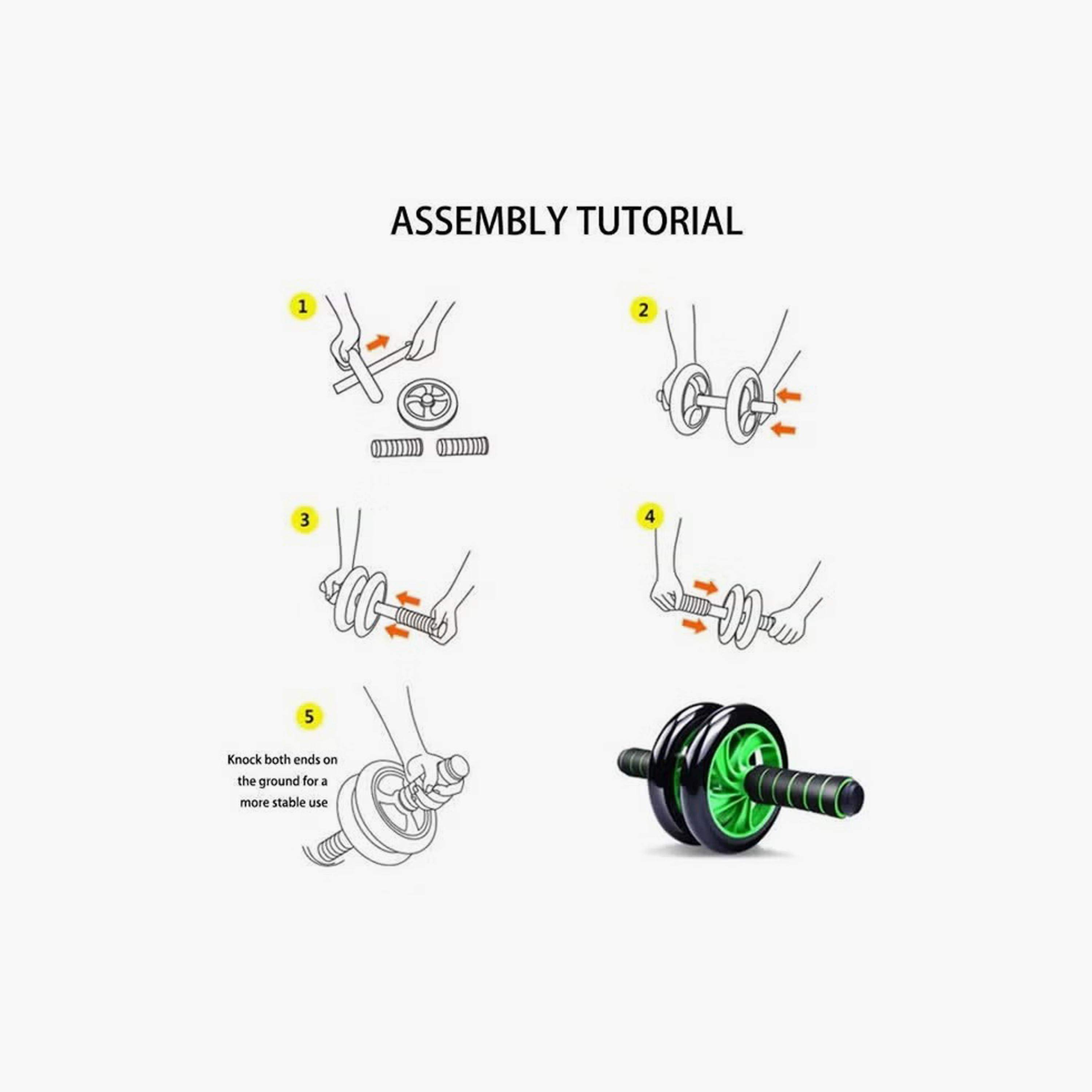 Abdominal Exercise Wheel with Mat | Z108BBBF6DB95DC749150Z-1-sports-gear-gym-image-6