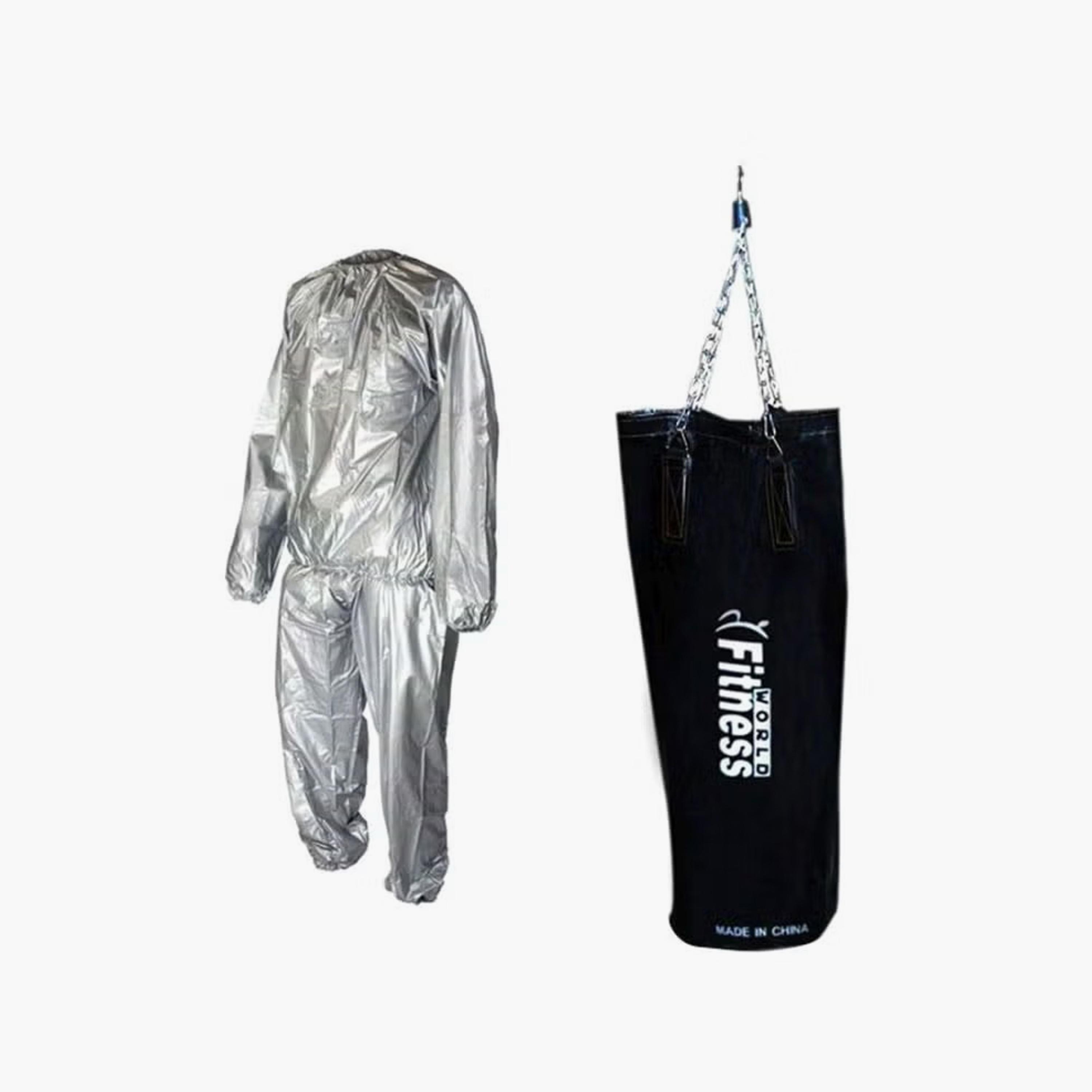 Punching Bag with Sauna Suit | N22743212A-sports-gear-gym-image-1