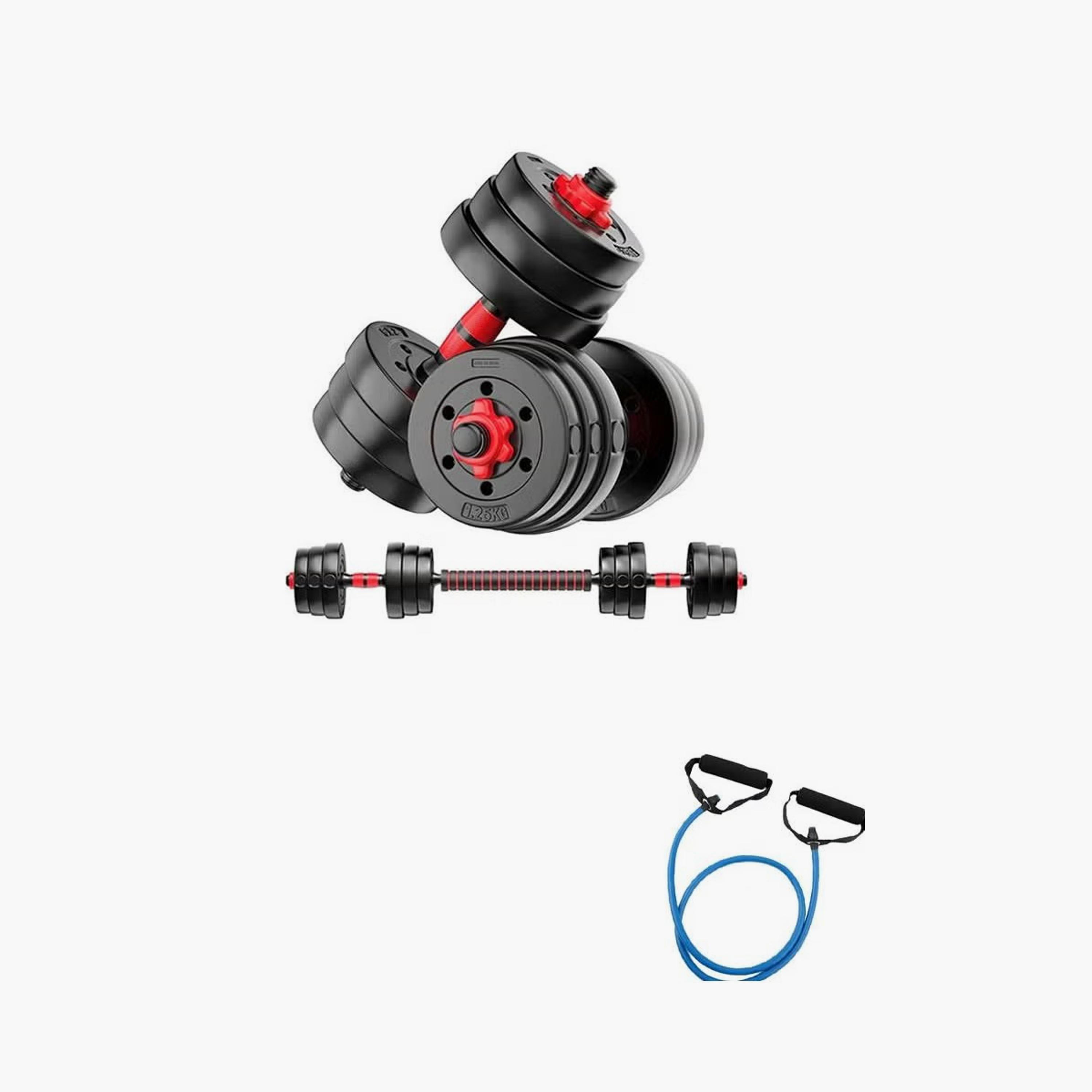 Dumbbell Set with Adjustable Weights 20 kg, Resistance Rope for Exercises | ZC097135B64F5E0BD1964Z-1-sports-gear-gym-image-3