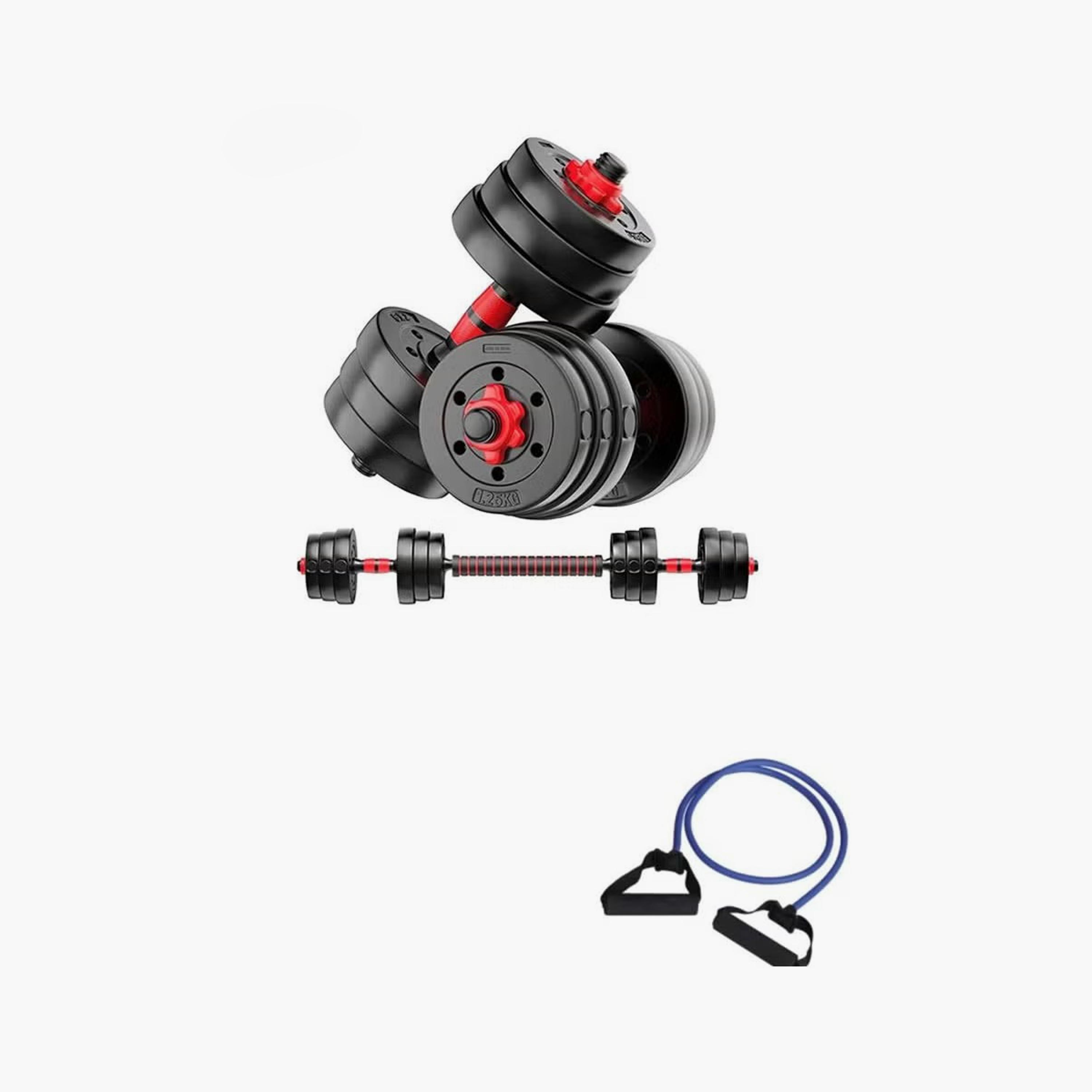 Dumbbell Set with Adjustable Weights 20 kg, Resistance Rope for Exercises | ZC097135B64F5E0BD1964Z-1-sports-gear-gym-image-4