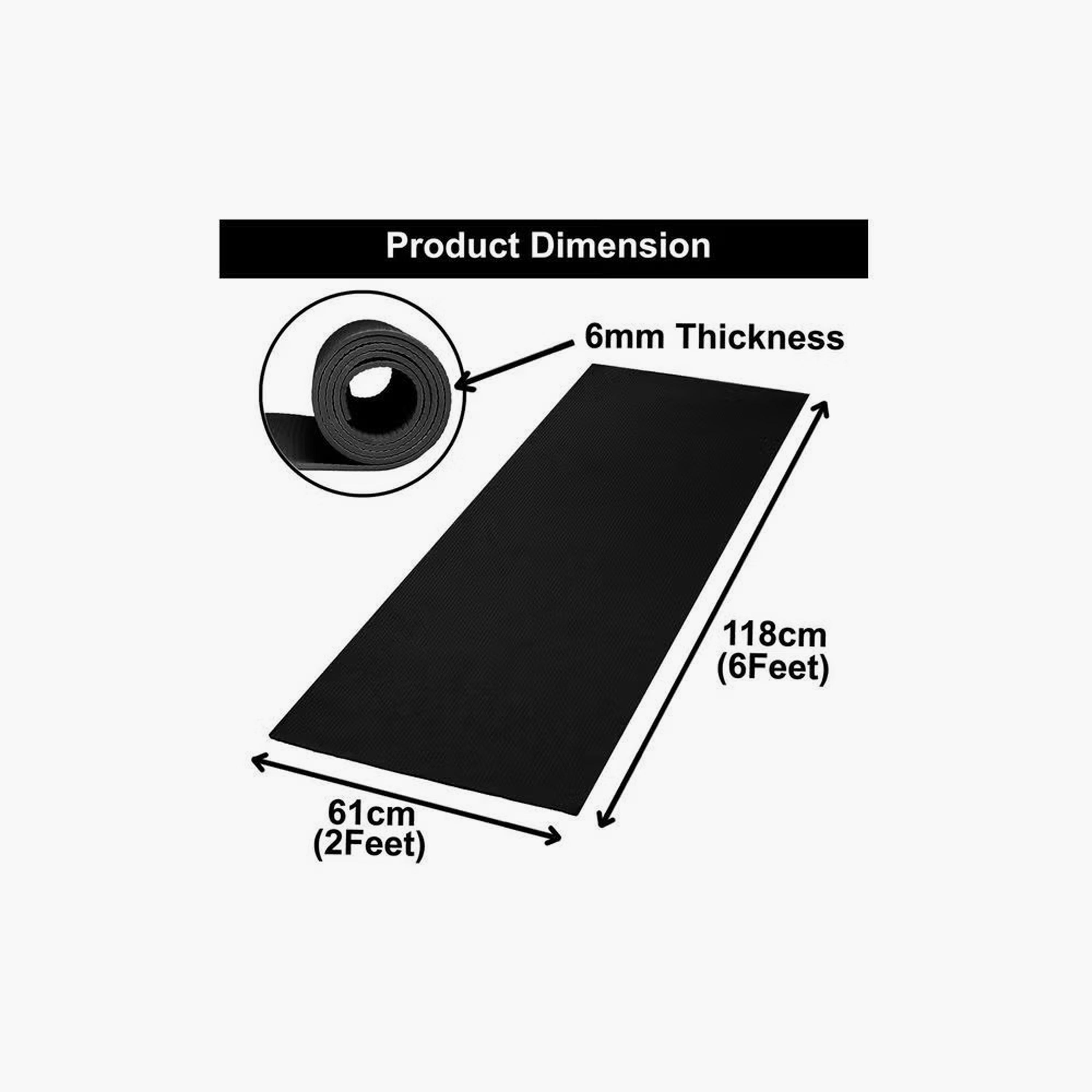 Non-Slip Yoga Mat 118x61x0.6cm | N51715209A-sports-gear-gym-image-4