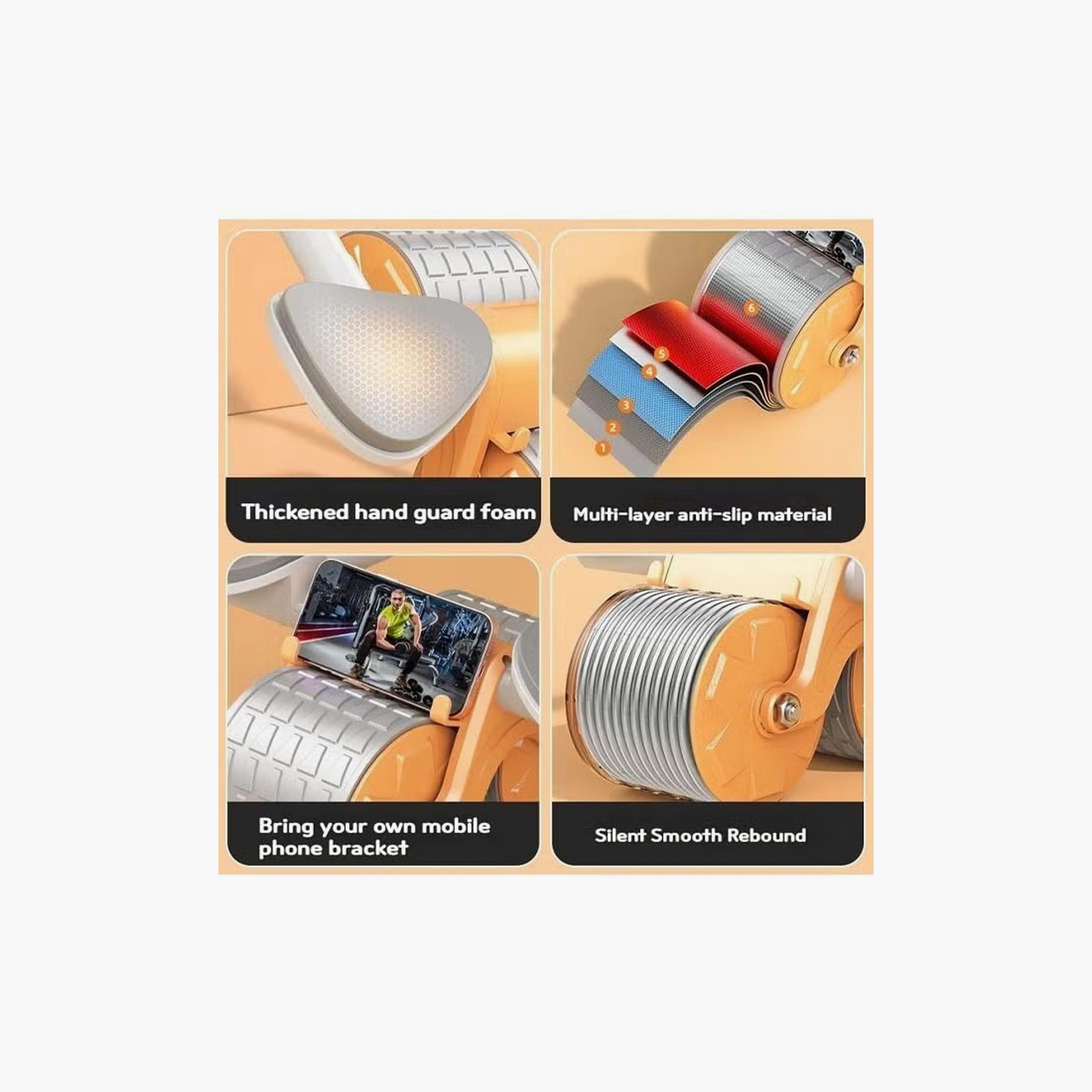 Abdominal Roller Wheel with Elbow Support, Timer, Resistance Band Set | ZC340BBDD2F6B902DF328Z-1-sports-gear-gym-image-5