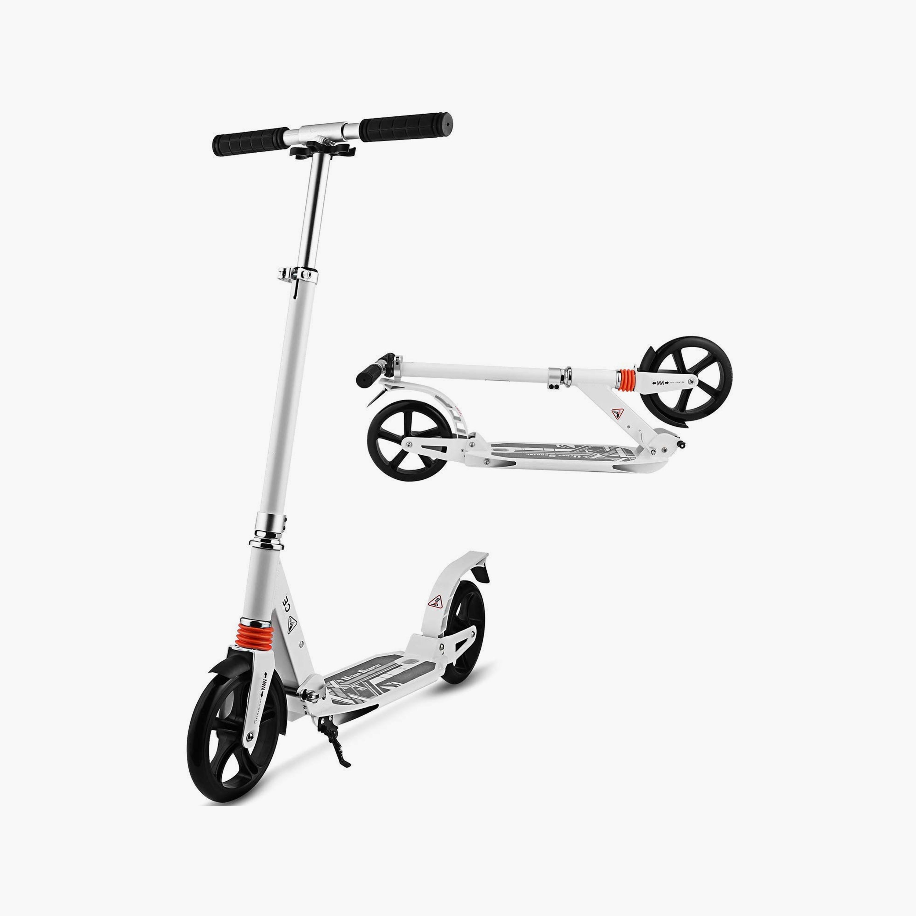 Push Scooter with Large Wheels, Adjustable Height, Foldable Double Suspension System-sports-gear-scooters-image-1