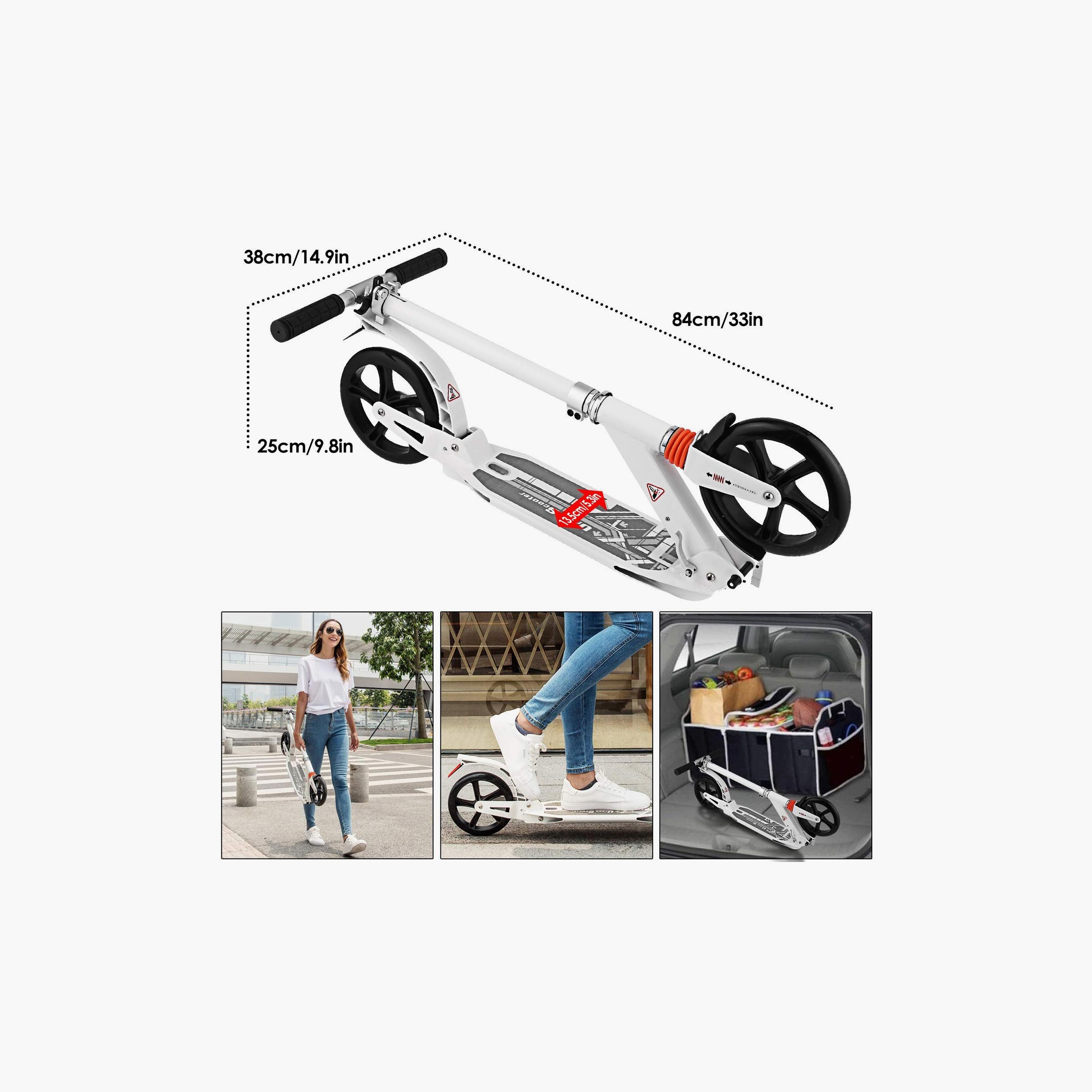 Push Scooter with Large Wheels, Adjustable Height, Foldable Double Suspension System-sports-gear-scooters-image-8