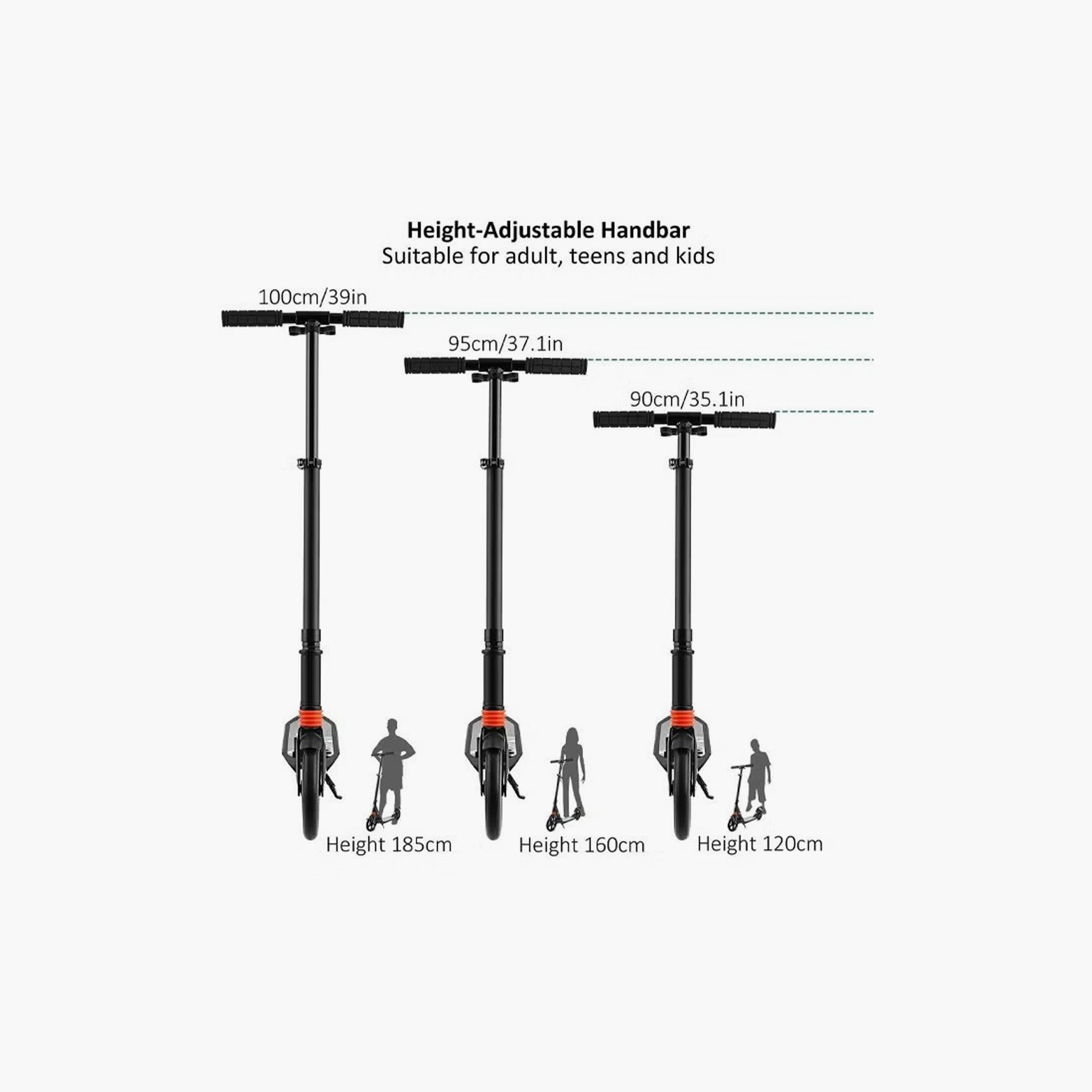 Push Scooter with Large Wheels, Adjustable Height, Foldable Double Suspension System-sports-gear-scooters-image-2