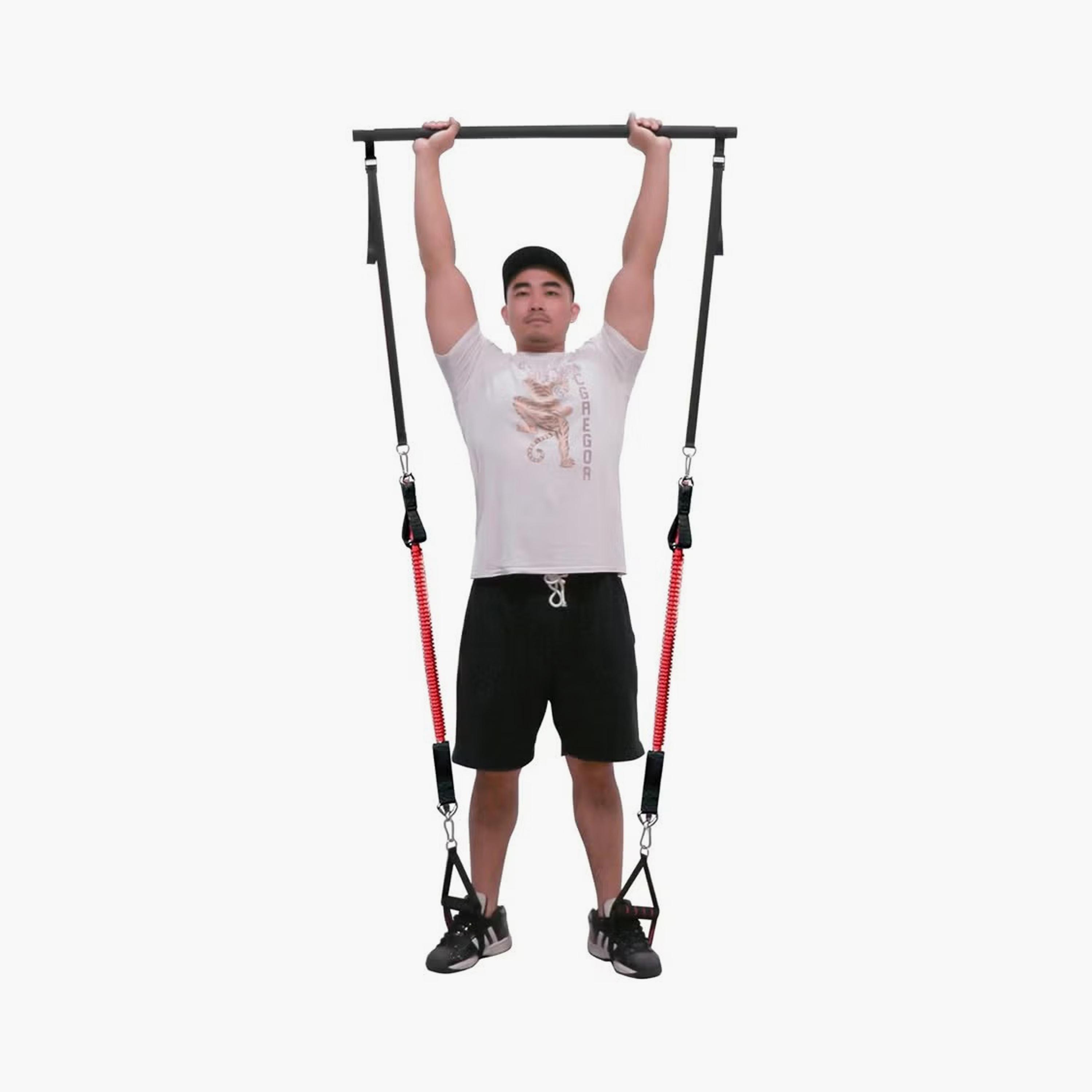 Pilates Stick Set with Adjustable Resistance Band for Exercise and Fitness-sports-gear-gym-image-3