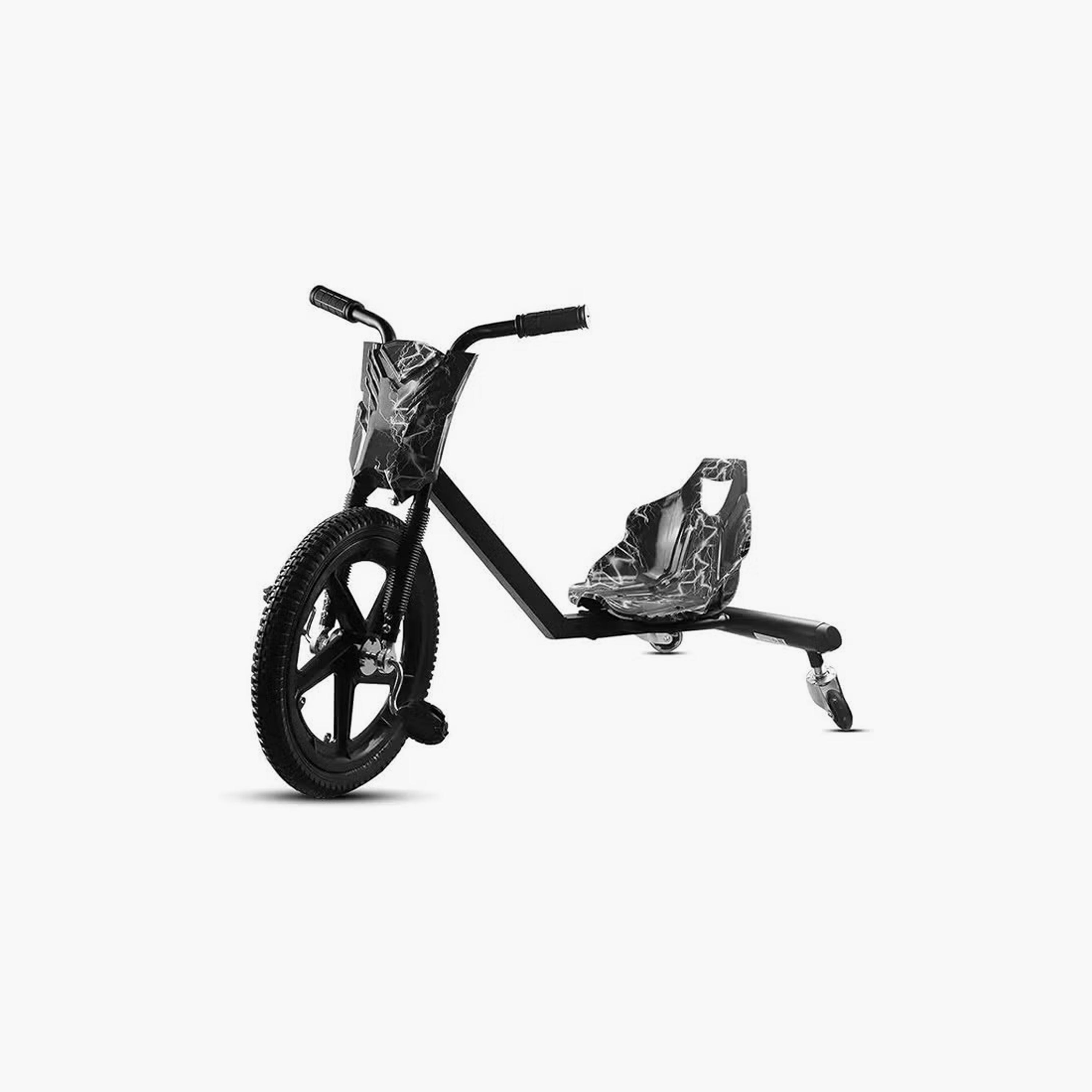 360 Degree Pedal Drift Scooter Ride-On Toy for Children with 3 Wheels Black-sports-gear-scooters-image-1