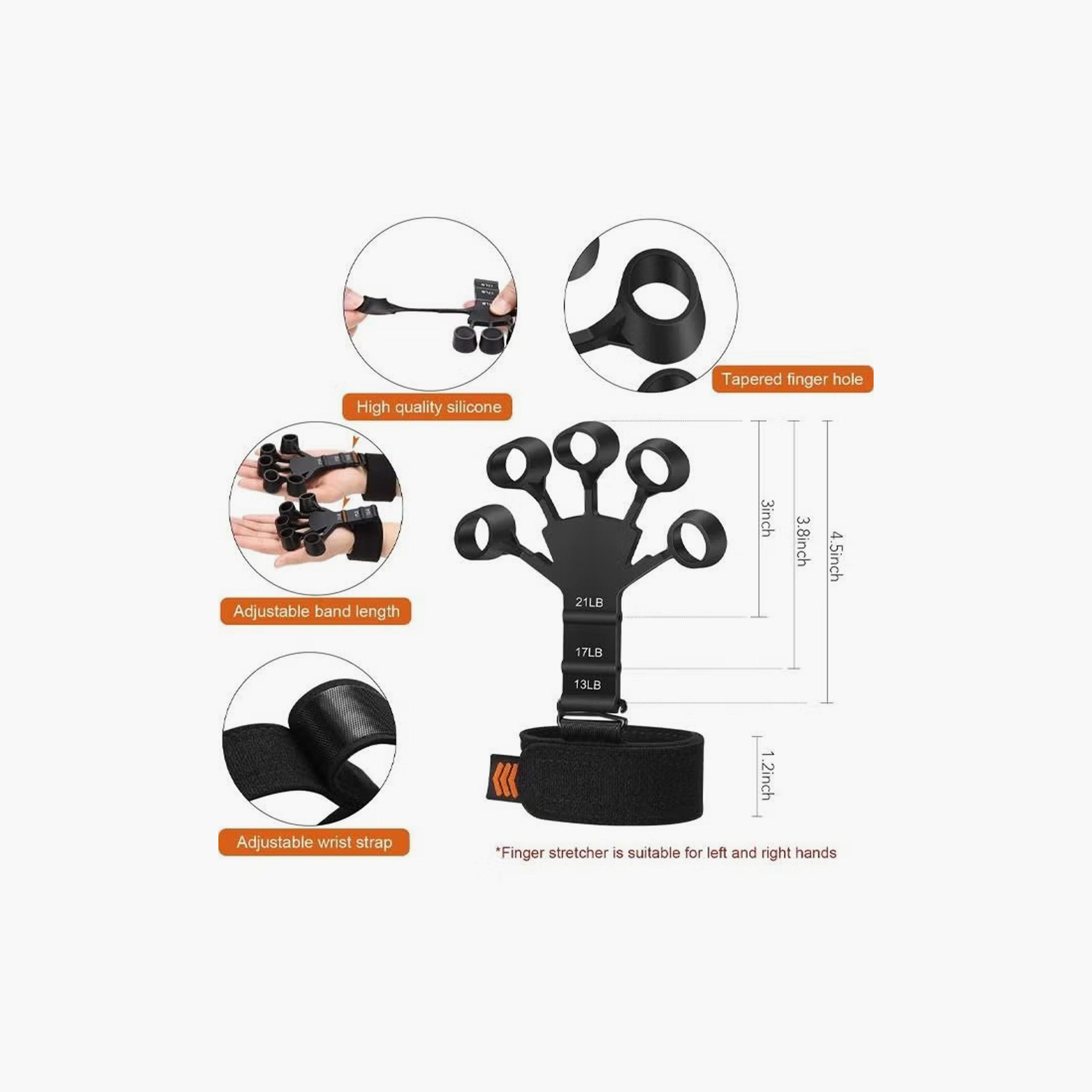 Finger Exerciser and Adjustable Hand Grip Strengthener | Z9D5D90F72517AD6295FFZ-1-sports-gear-gym-image-7