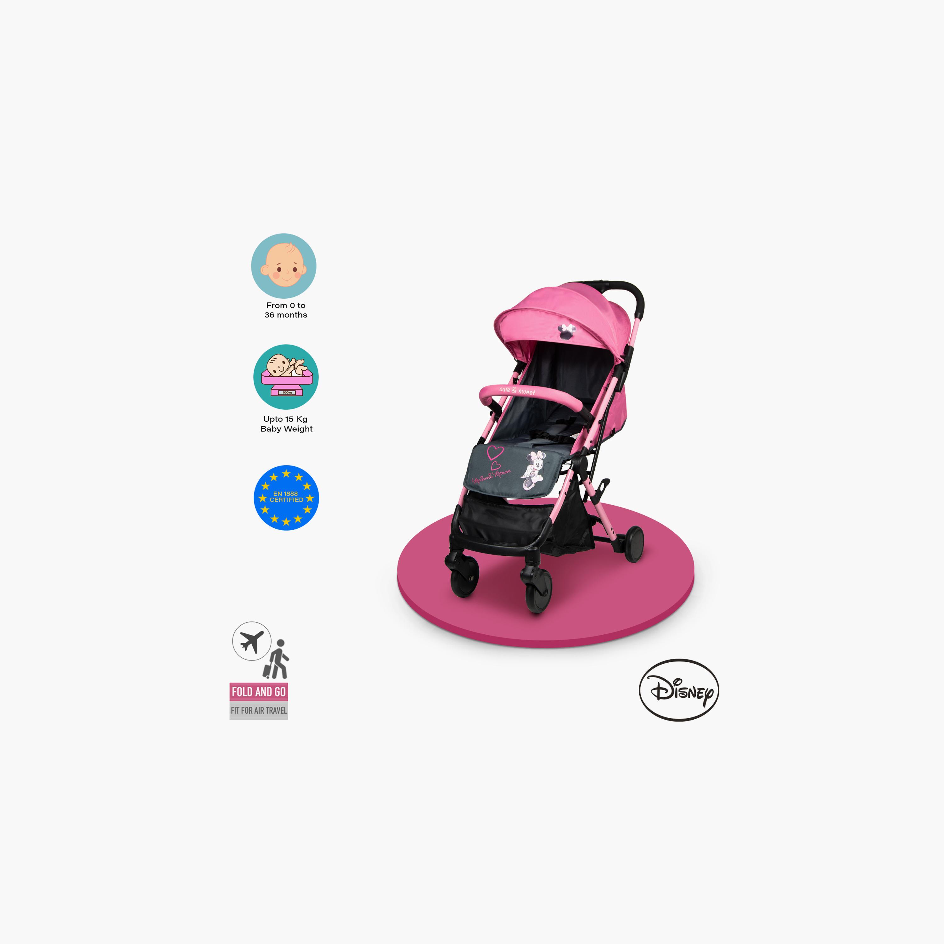 Disney Minnie Mouse Licensed Travel Stroller with Canopy-baby-gear-strollersandprams-strollers-image-13