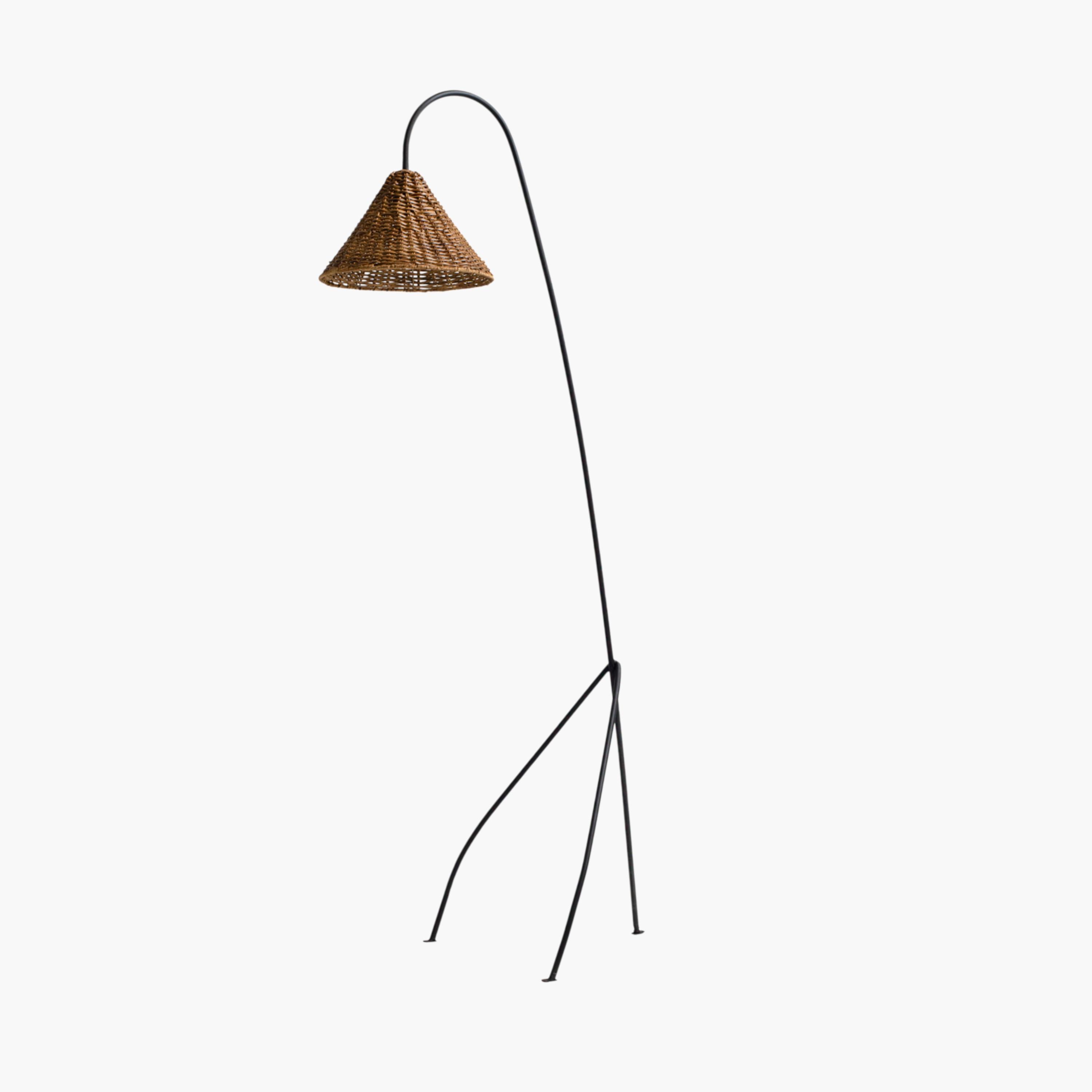 SOL III Opus Rattan Tripod Floor Lamp - 167 cm