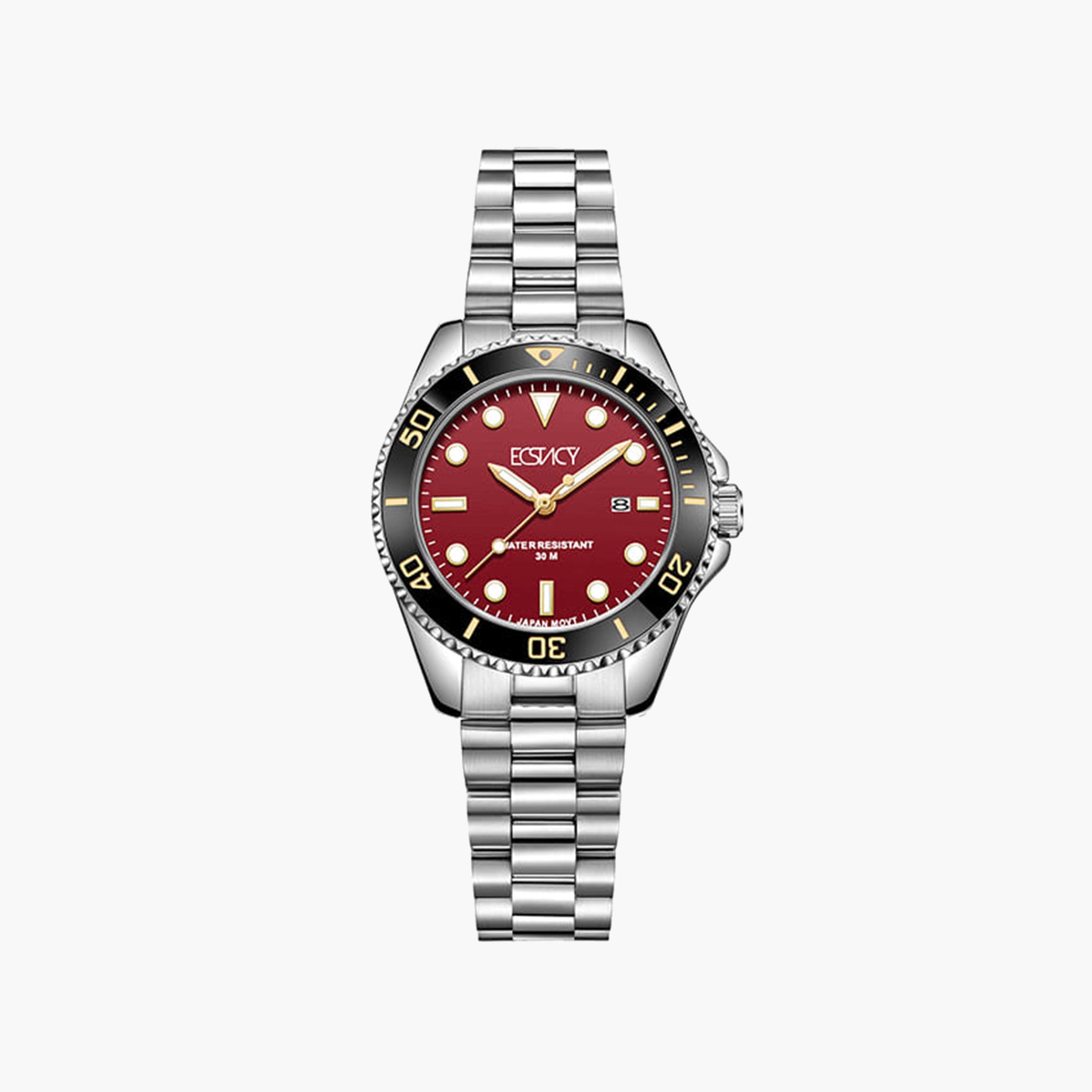 اكتاسي-  ساعة نسائية 32 مم تناظرية سوار فضي من ستانلس ستيل | E24504-SBSMG-women-watchesandjewellery-watches-image-1