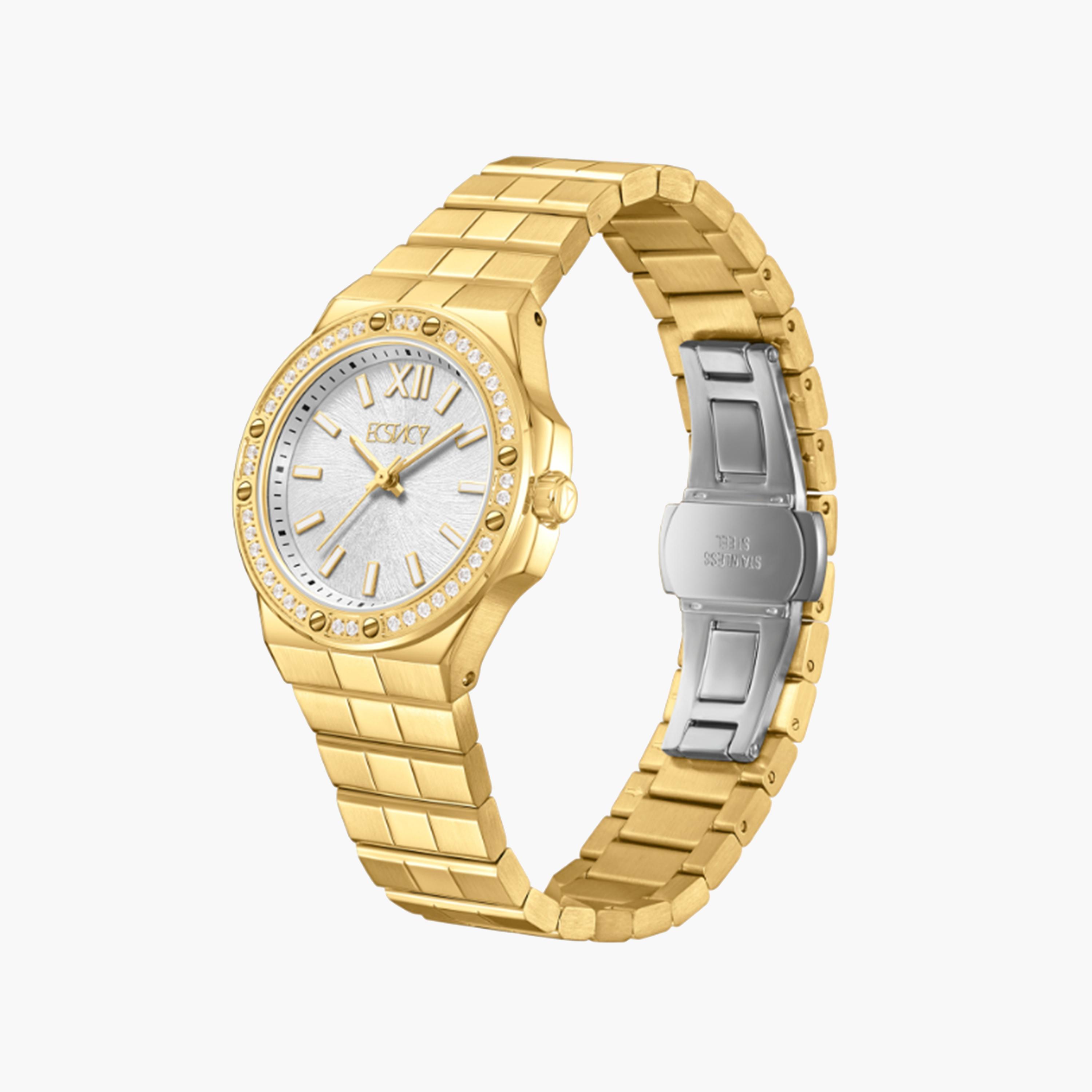 اكتاسي-  ساعة نسائية 32 مم تناظرية سوار ذهبي من ستانلس ستيل | E24502-GBGS-women-watchesandjewellery-watches-image-2