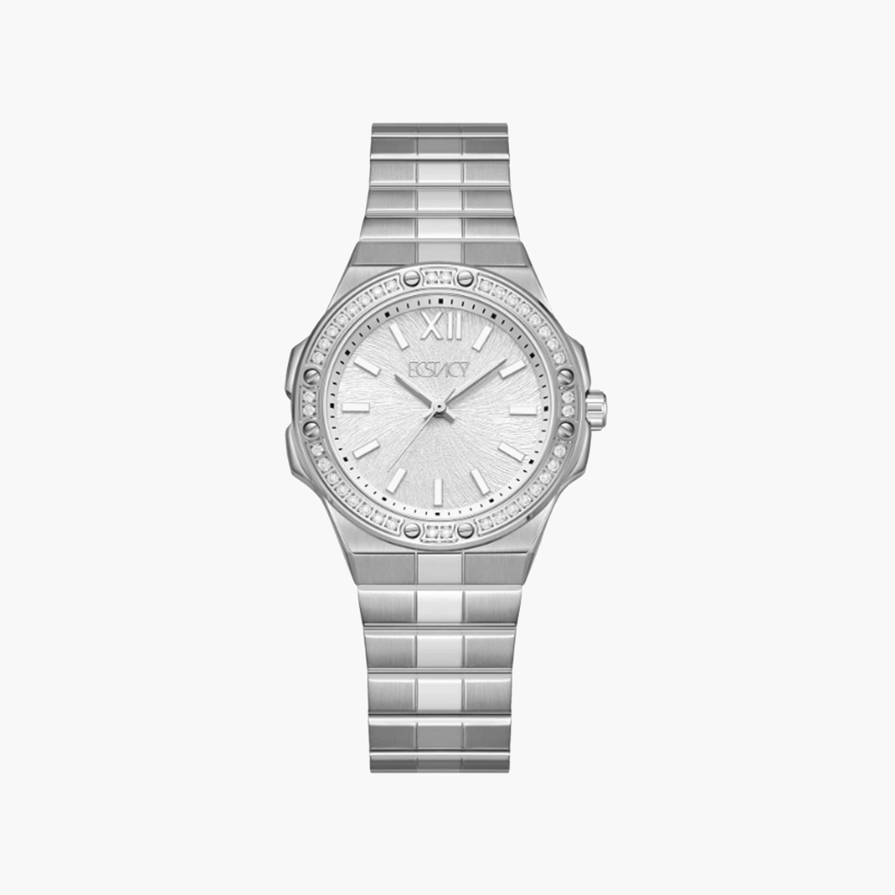 Ecstacy Women's 32 MM Silver Strap Analog Stainless Steel Watch | E24502-SBSS-women-watchesandjewellery-watches-image-1